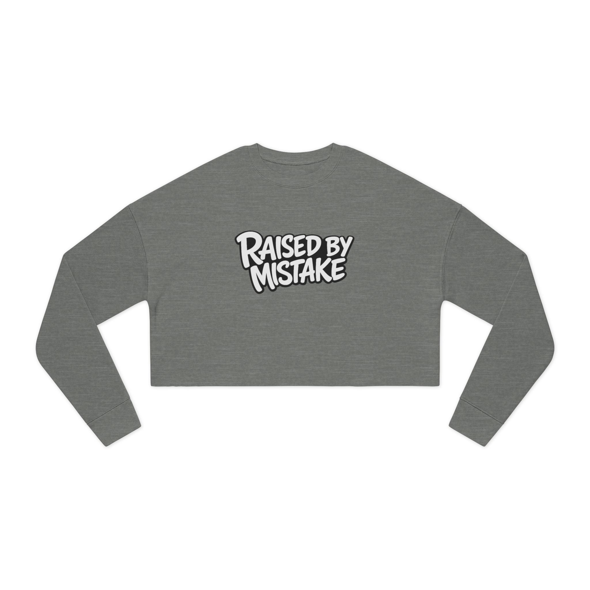 Cropped Sweatshirt — 'Raised by Mistake' Cherry Graphic
