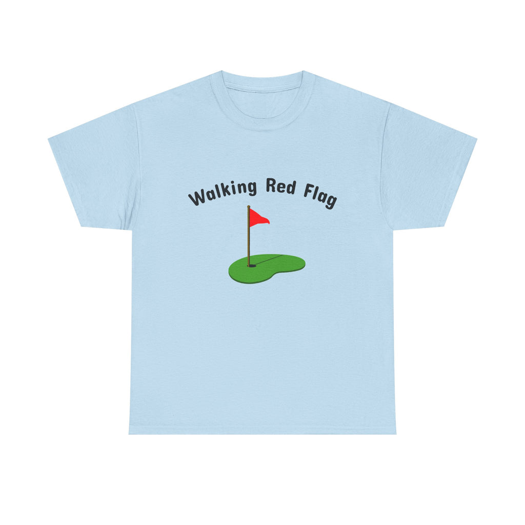 Walking Red Flag Golf Tee — "Raised By Mistake" 8-Ball Graphic Shirt