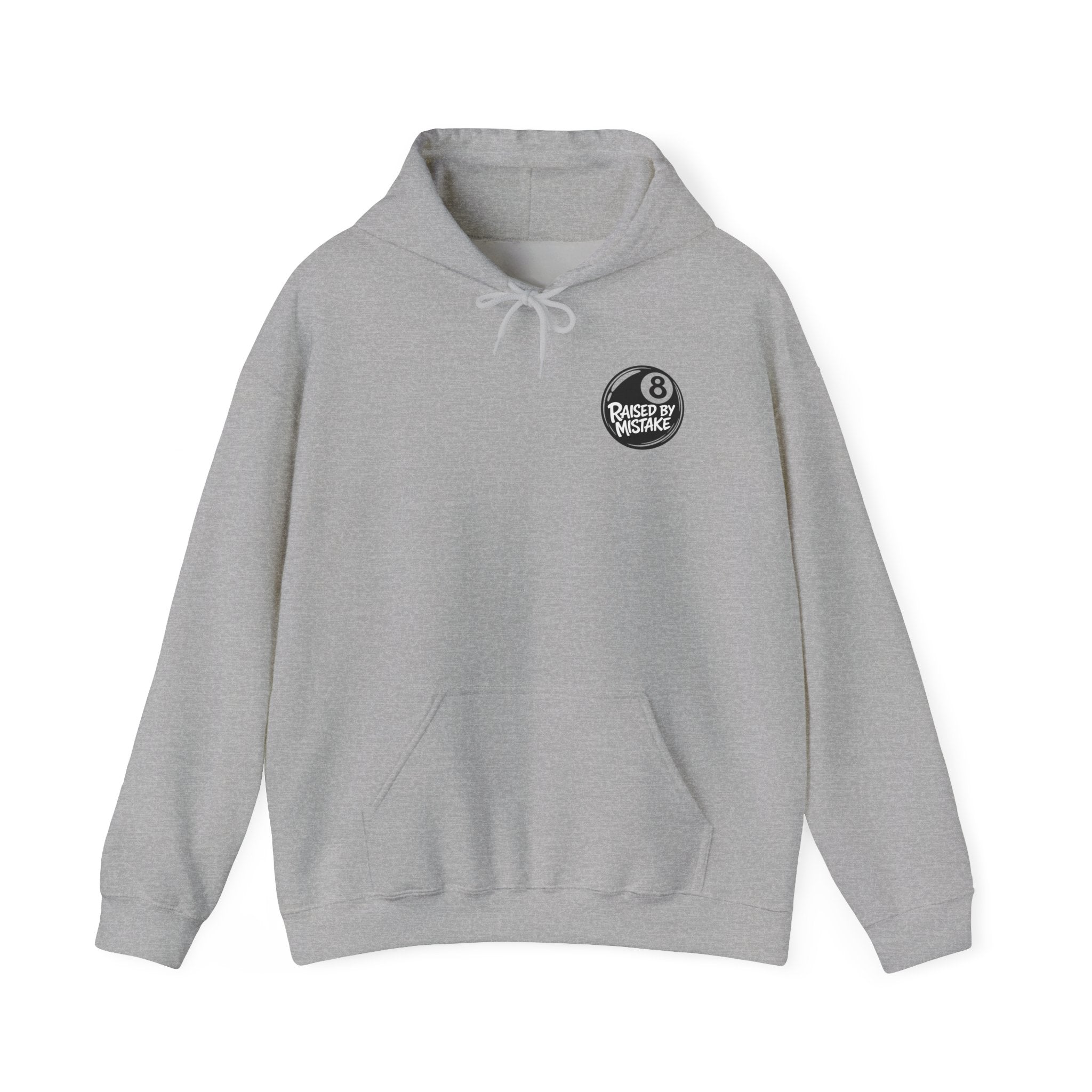 Raised By Mistake 8-Ball Hoodie – Funny Retro Pool Graphic Sweatshirt
