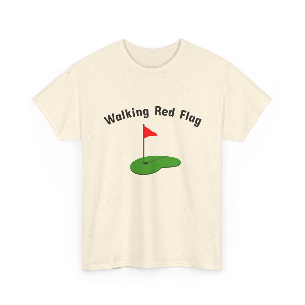 Walking Red Flag Golf Tee — "Raised By Mistake" 8-Ball Graphic Shirt