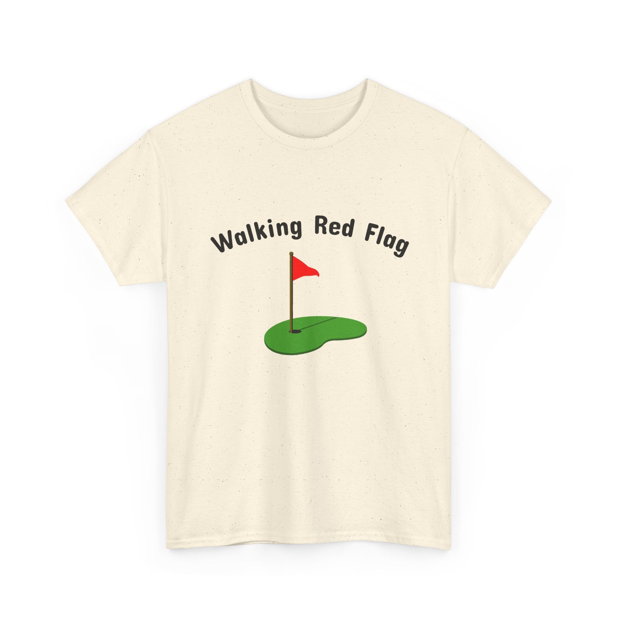 Walking Red Flag Golf Tee — "Raised By Mistake" 8-Ball Graphic Shirt