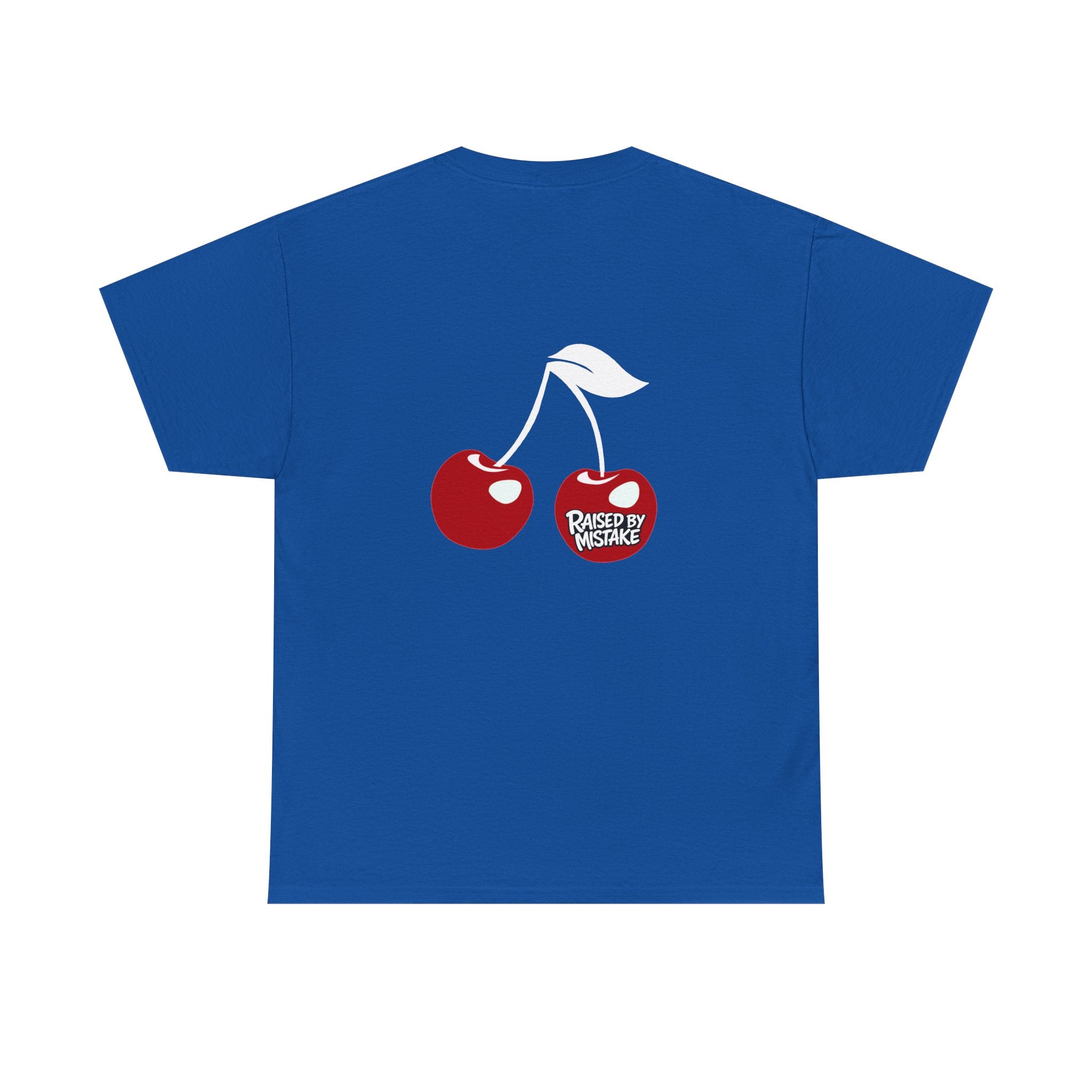 Raised By Mistake Cherry Tee — Graphic Black Cotton T-Shirt