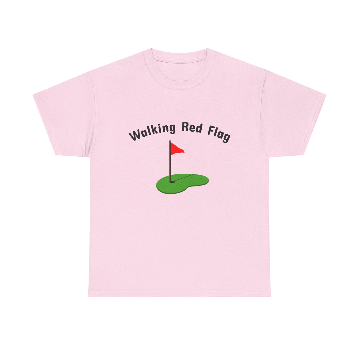Walking Red Flag Golf Tee — "Raised By Mistake" 8-Ball Graphic Shirt