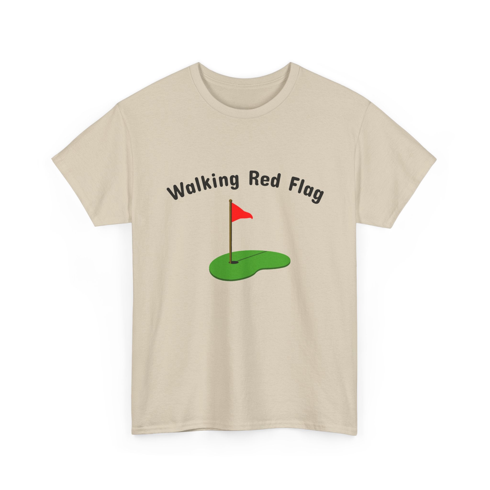 Walking Red Flag Golf Tee — "Raised By Mistake" 8-Ball Graphic Shirt