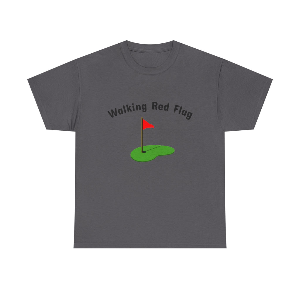 Walking Red Flag Golf Tee — "Raised By Mistake" 8-Ball Graphic Shirt