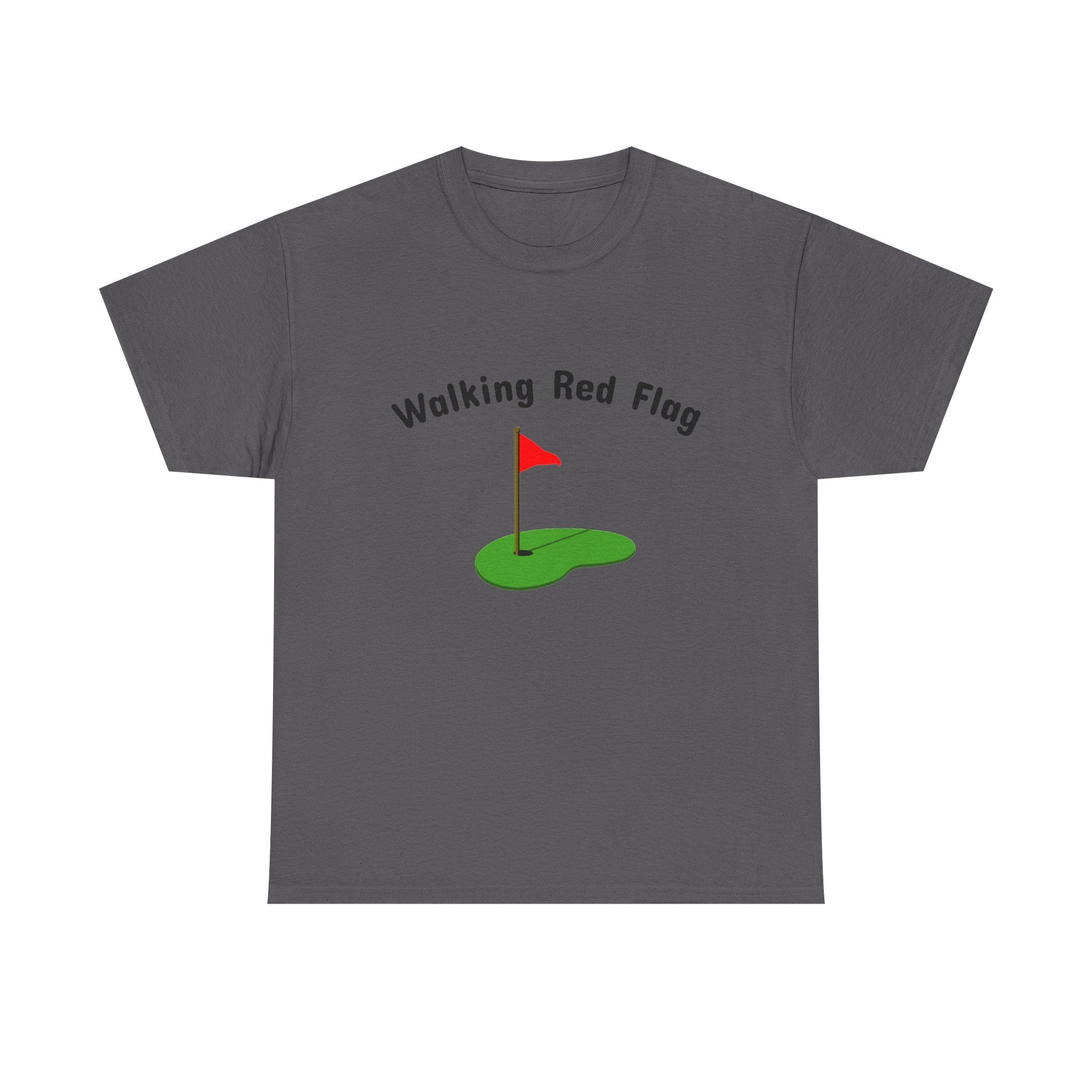 Walking Red Flag Golf Tee — "Raised By Mistake" 8-Ball Graphic Shirt