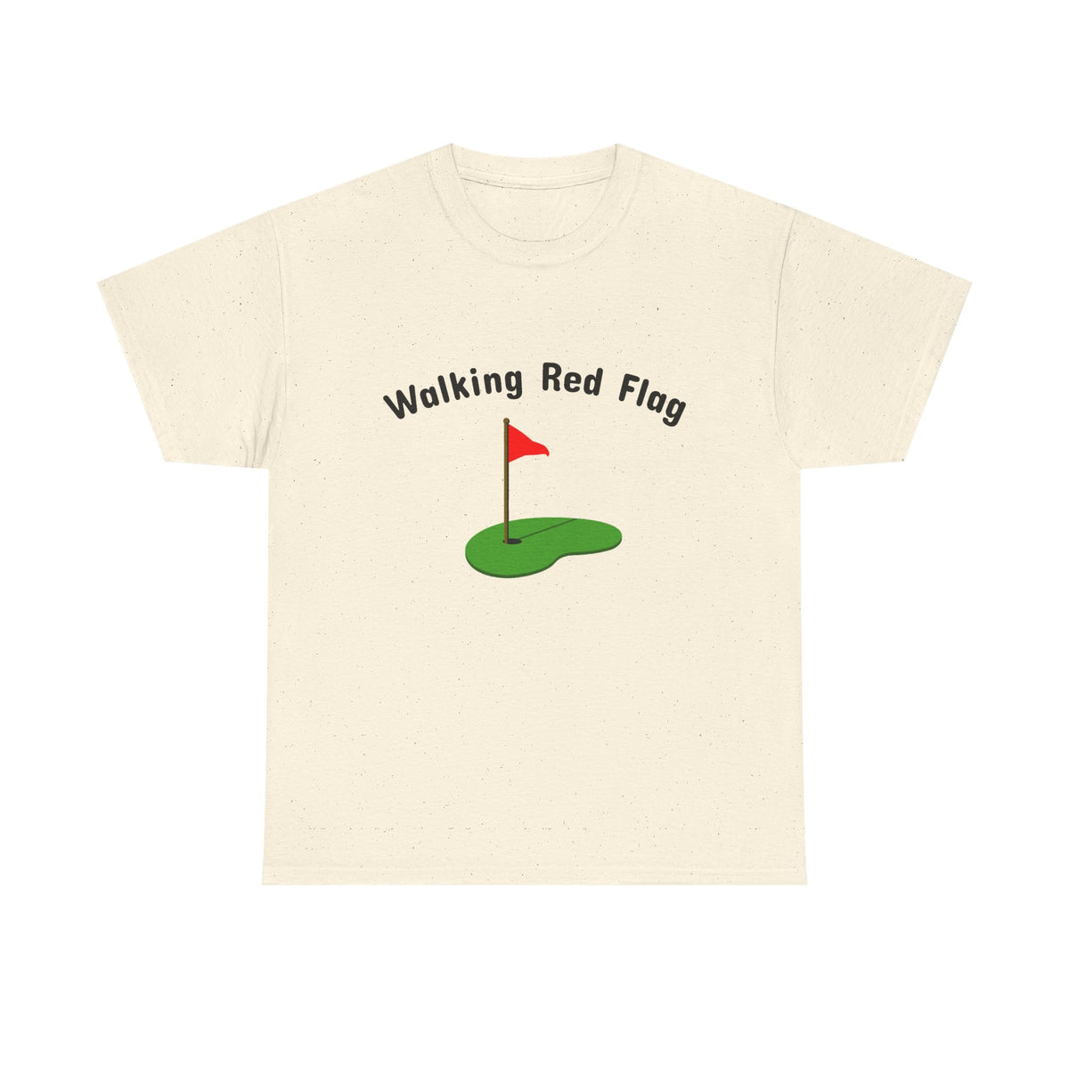 Walking Red Flag Golf Tee — "Raised By Mistake" 8-Ball Graphic Shirt