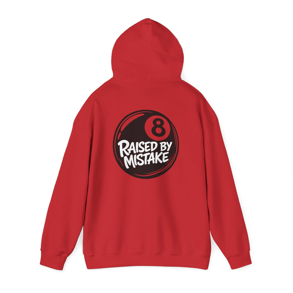 Raised By Mistake 8-Ball Hoodie – Funny Retro Pool Graphic Sweatshirt