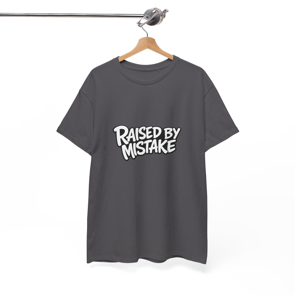 Raised By Mistake Cherry Tee — Graphic Black Cotton T-Shirt