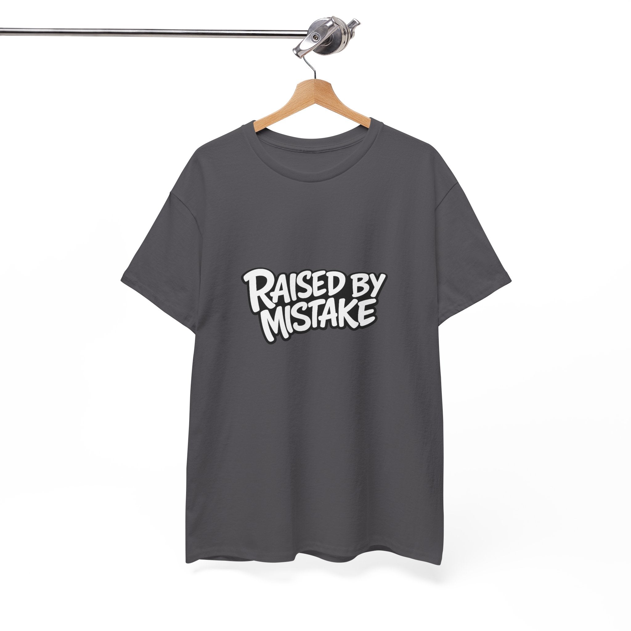 Raised By Mistake Cherry Tee — Graphic Black Cotton T-Shirt