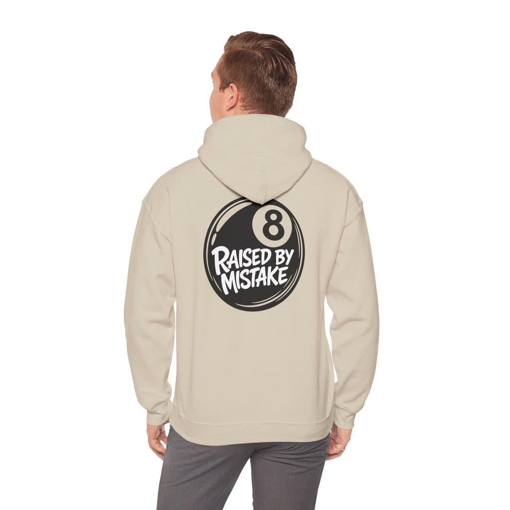 Raised By Mistake 8-Ball Hoodie – Funny Retro Pool Graphic Sweatshirt
