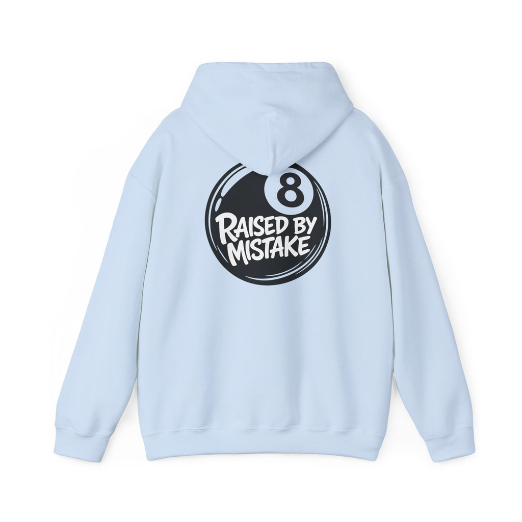 Raised By Mistake 8-Ball Hoodie – Funny Retro Pool Graphic Sweatshirt