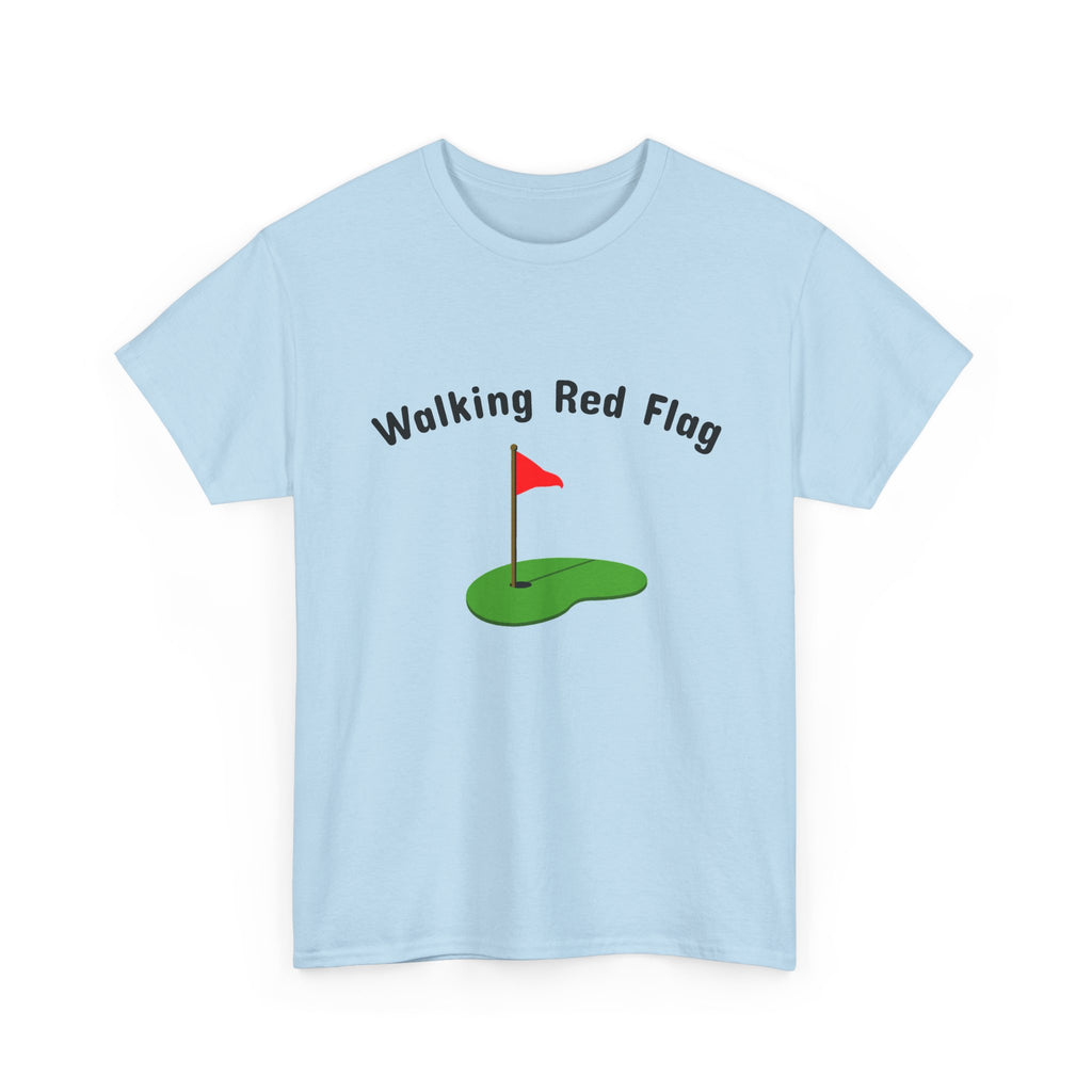 Walking Red Flag Golf Tee — "Raised By Mistake" 8-Ball Graphic Shirt