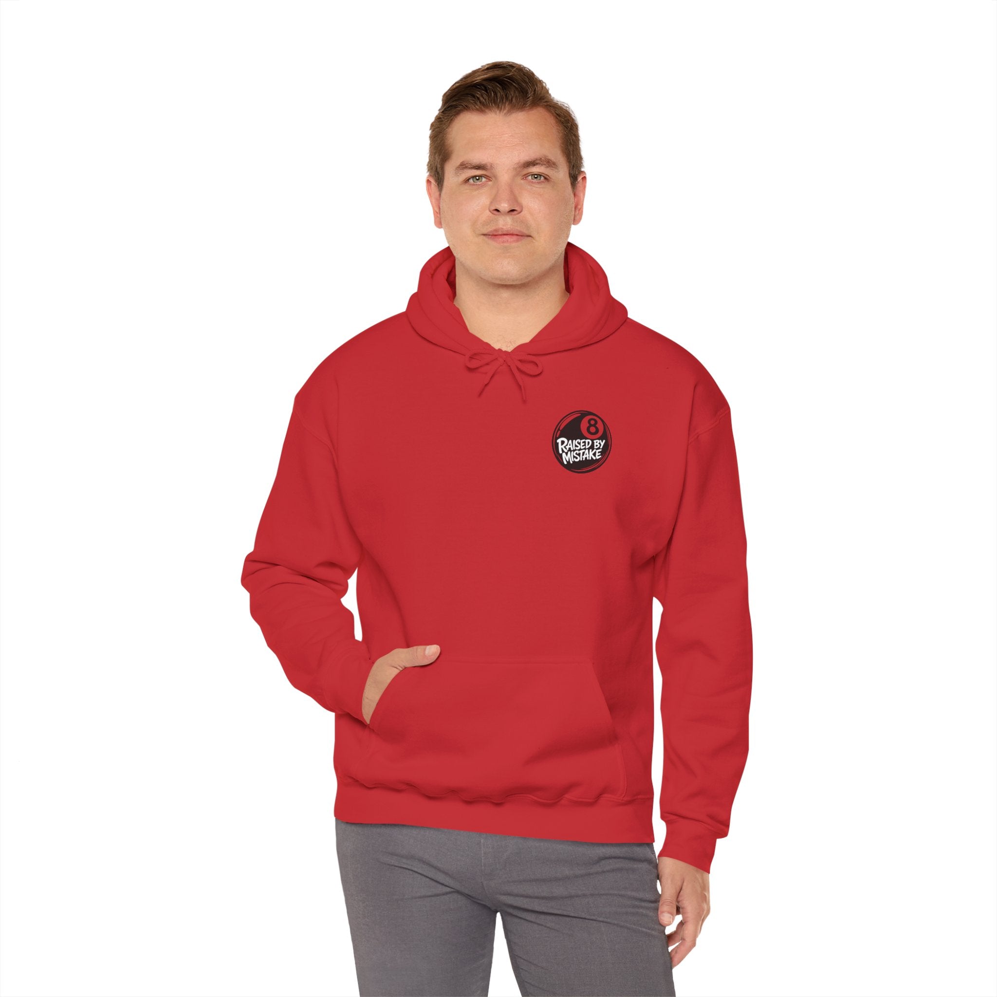 Raised By Mistake 8-Ball Hoodie – Funny Retro Pool Graphic Sweatshirt