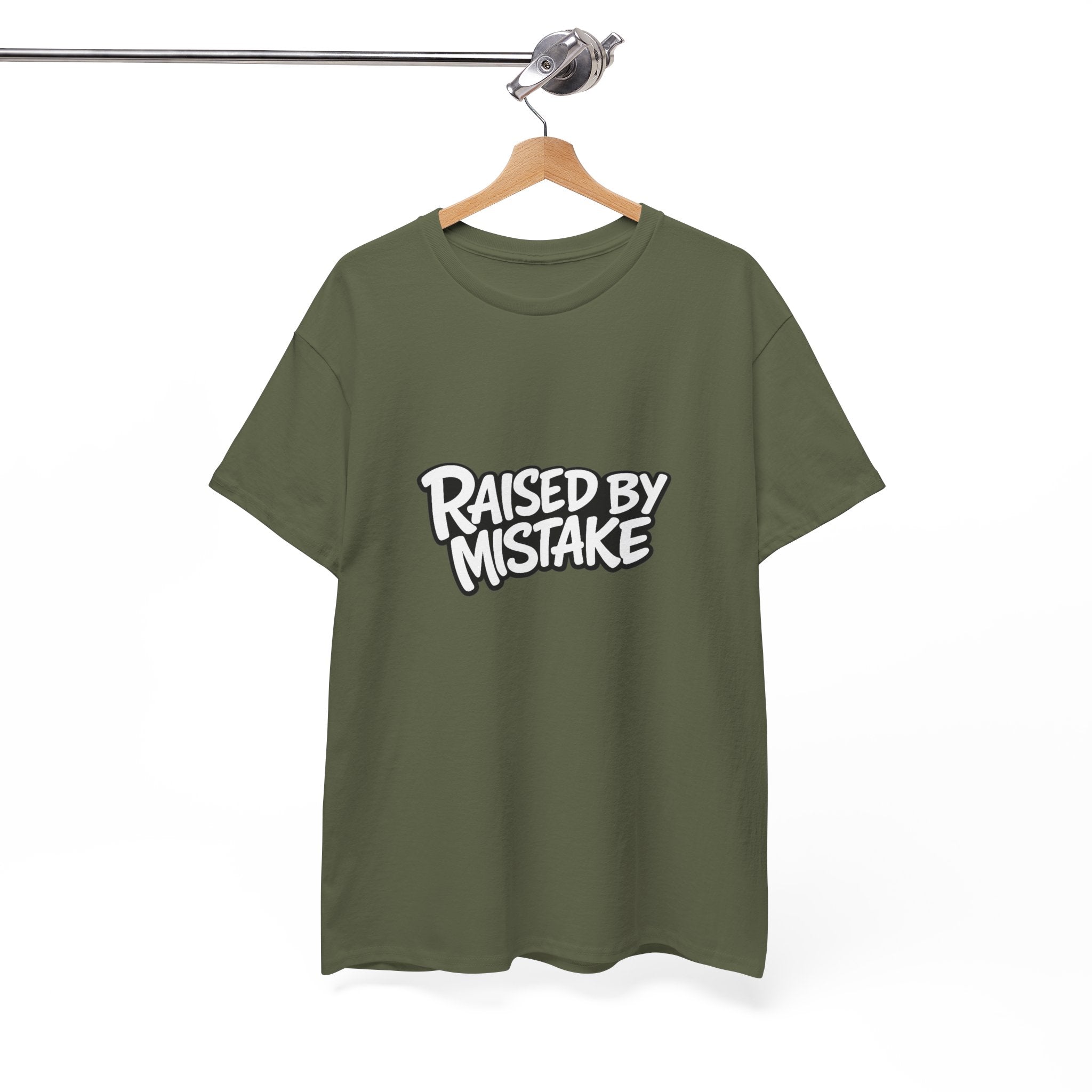 Raised By Mistake Cherry Tee — Graphic Black Cotton T-Shirt