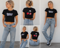 Raised By Mistake Cherry Crop Tee