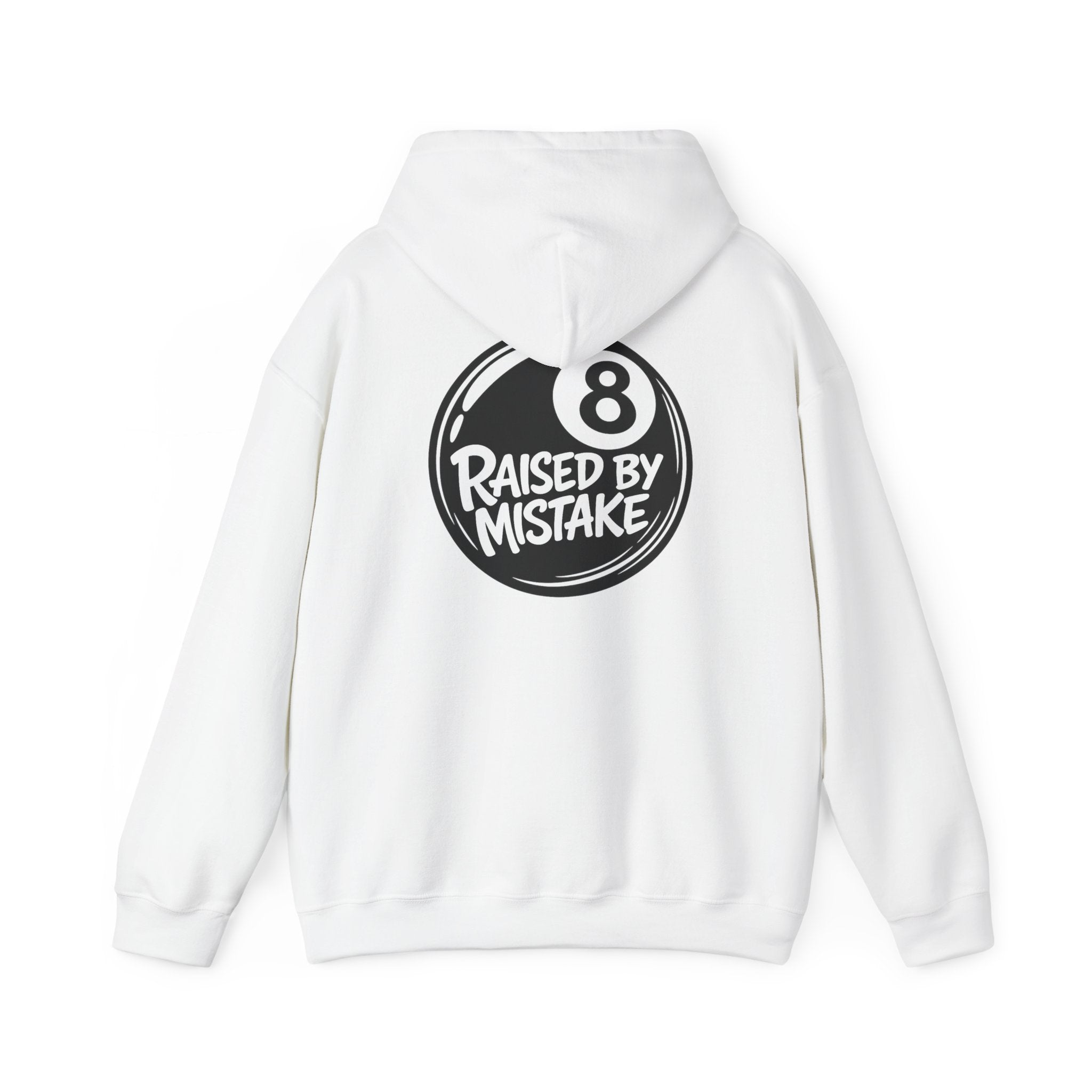 Raised By Mistake 8-Ball Hoodie – Funny Retro Pool Graphic Sweatshirt