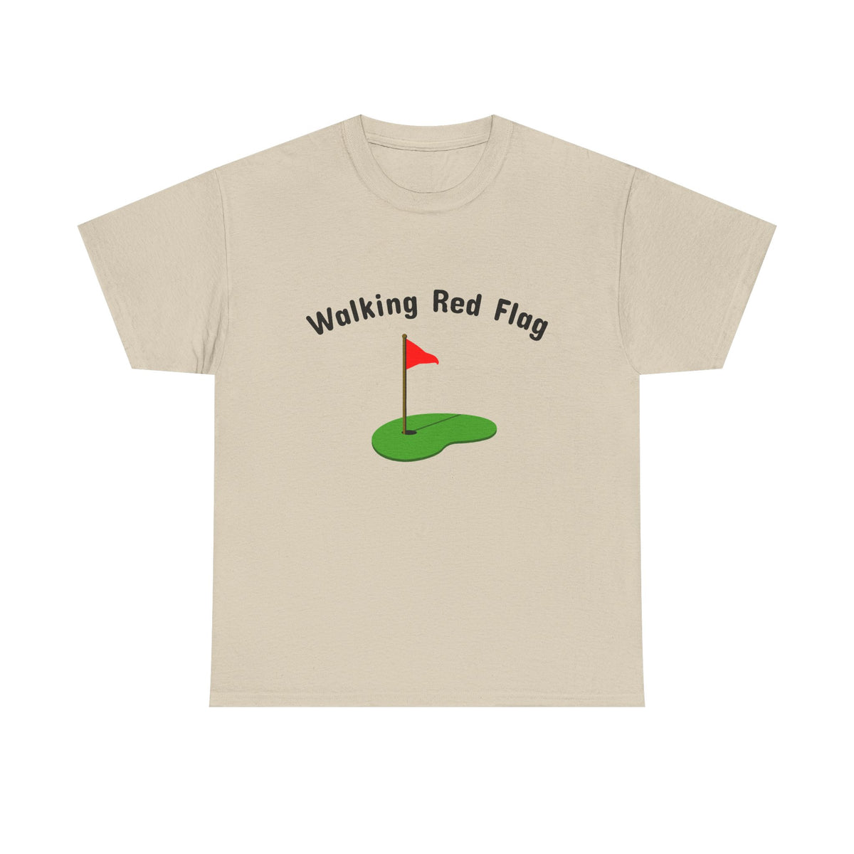 Walking Red Flag Golf Tee — "Raised By Mistake" 8-Ball Graphic Shirt