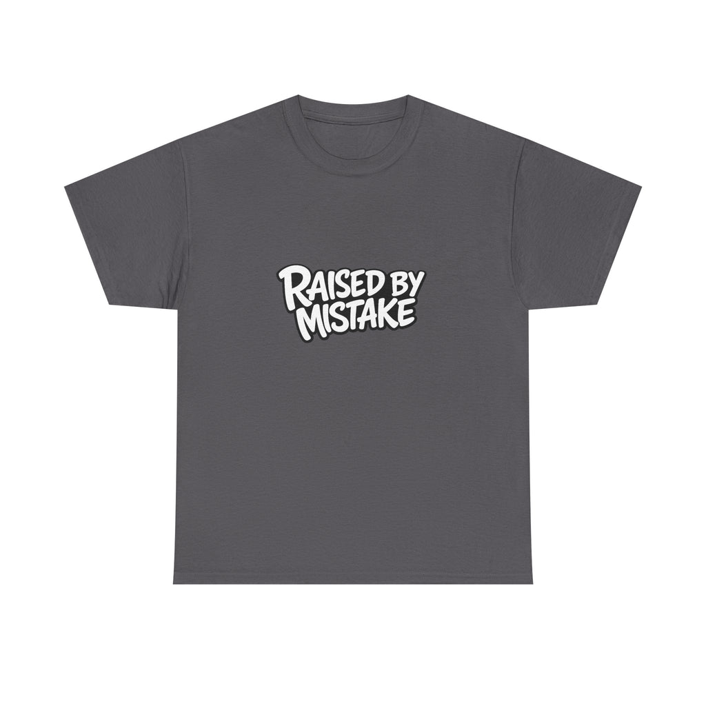 Raised By Mistake Cherry Tee — Graphic Black Cotton T-Shirt