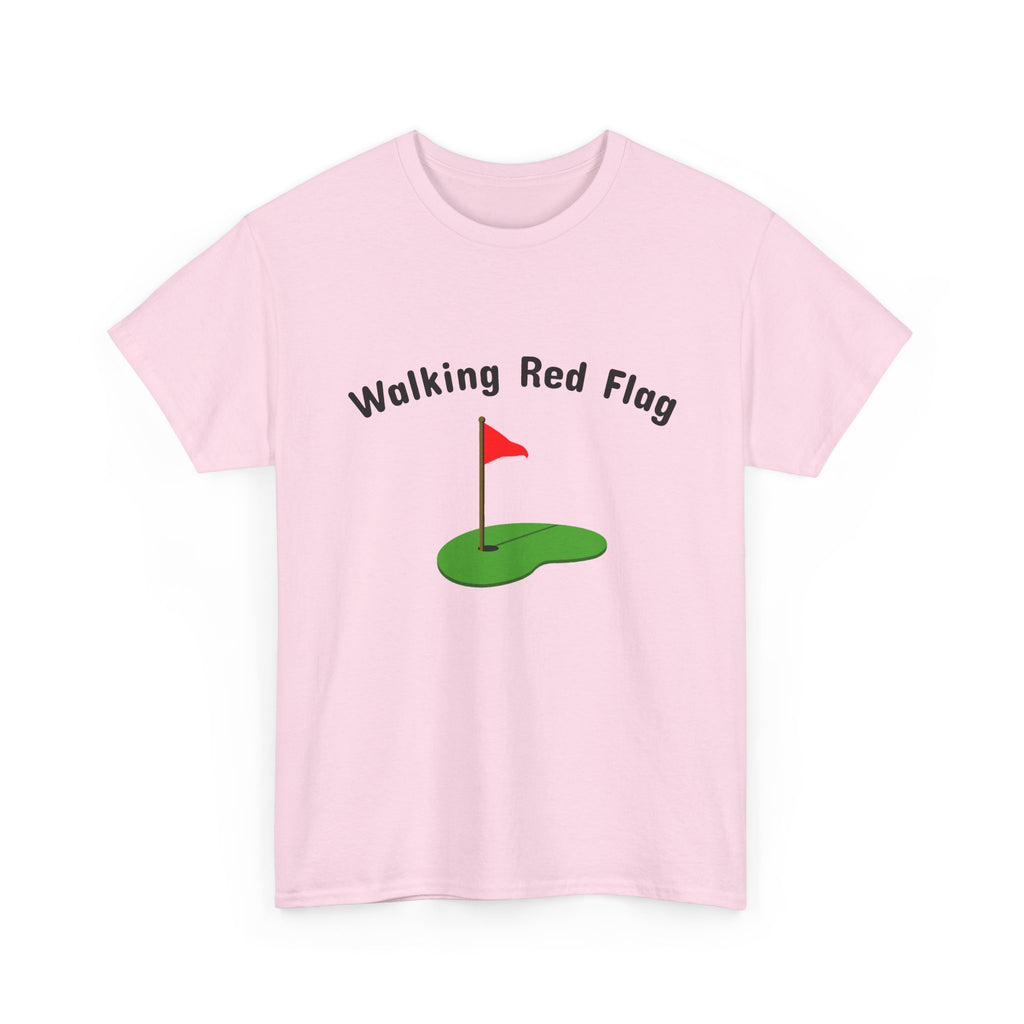 Walking Red Flag Golf Tee — "Raised By Mistake" 8-Ball Graphic Shirt