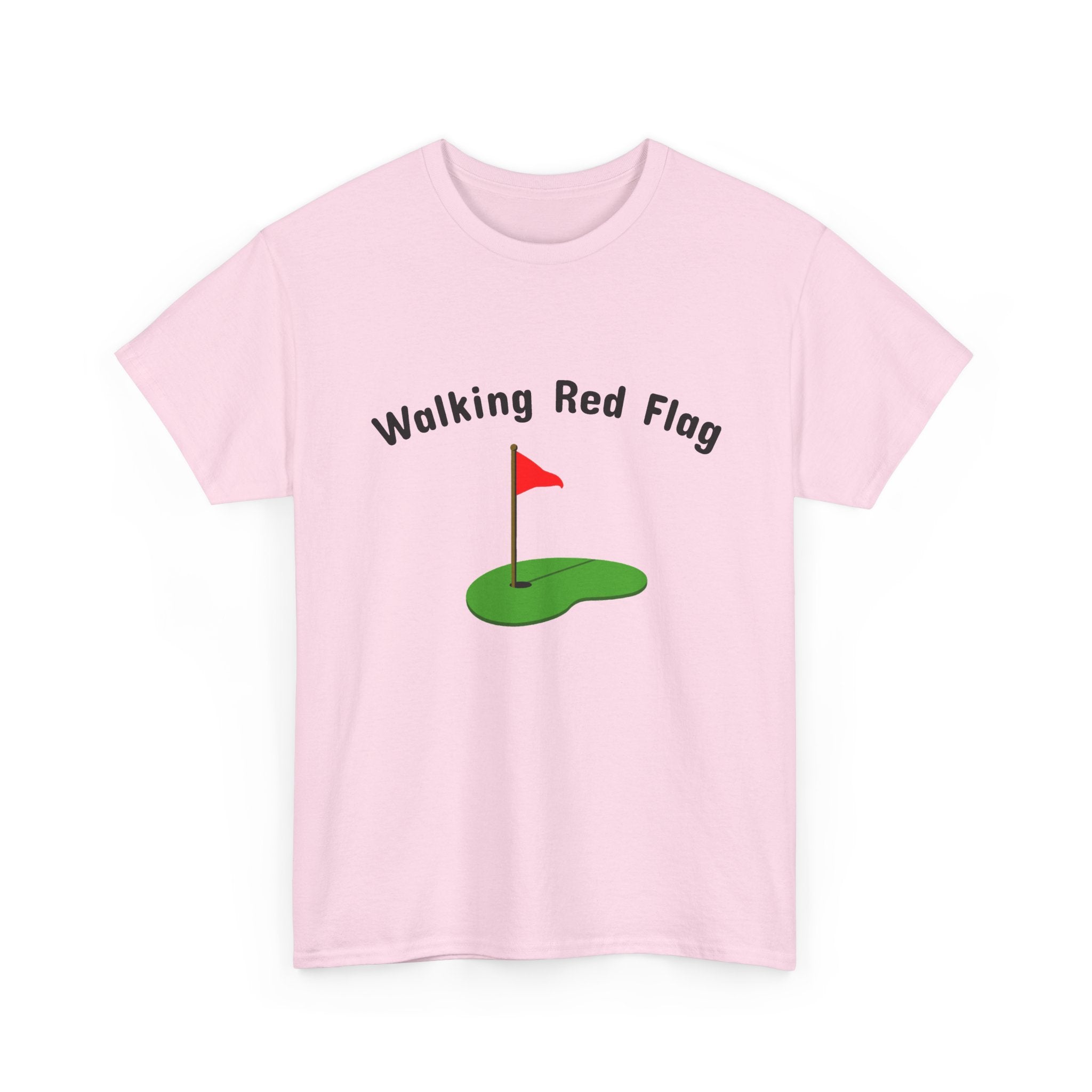 Walking Red Flag Golf Tee — "Raised By Mistake" 8-Ball Graphic Shirt