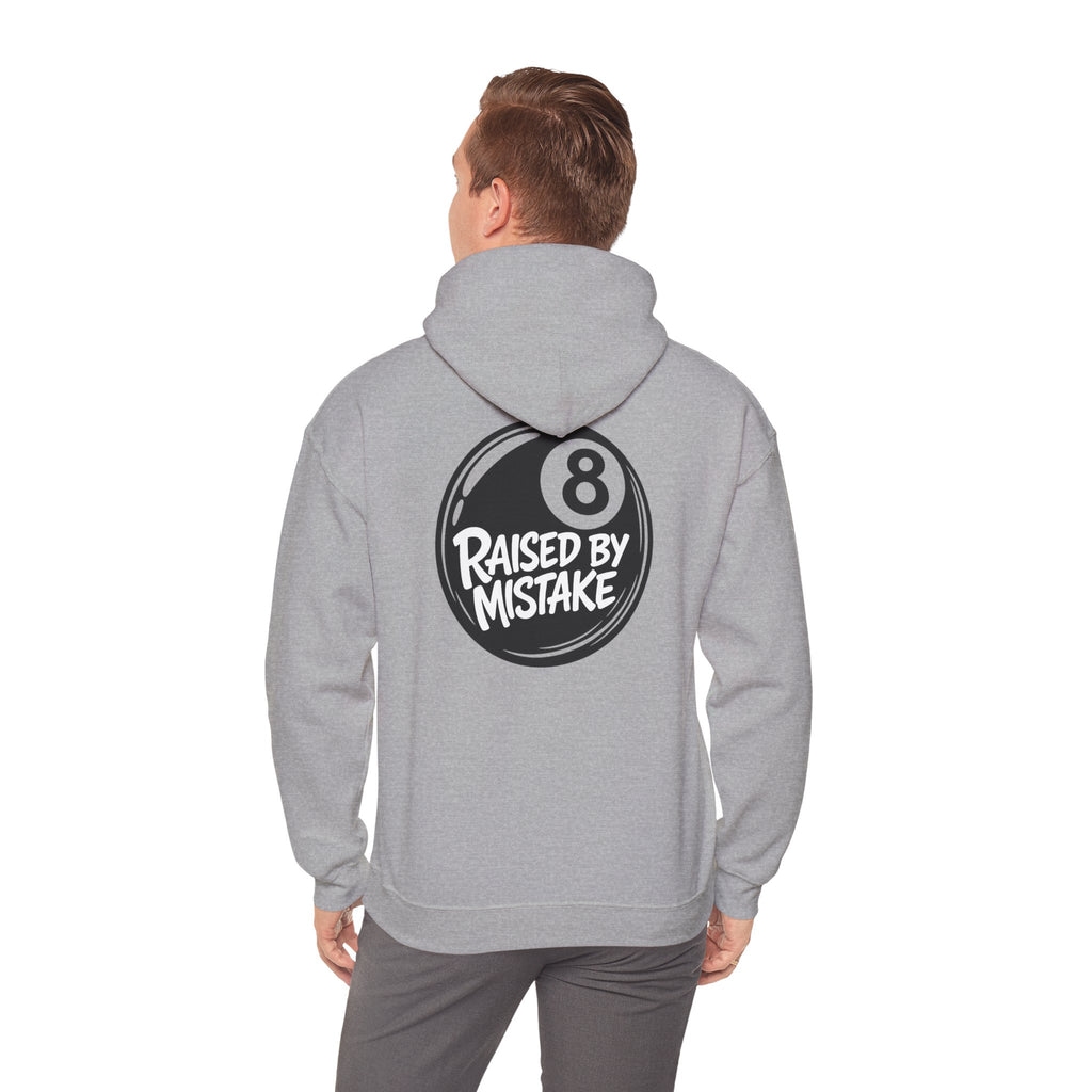 Raised By Mistake 8-Ball Hoodie – Funny Retro Pool Graphic Sweatshirt