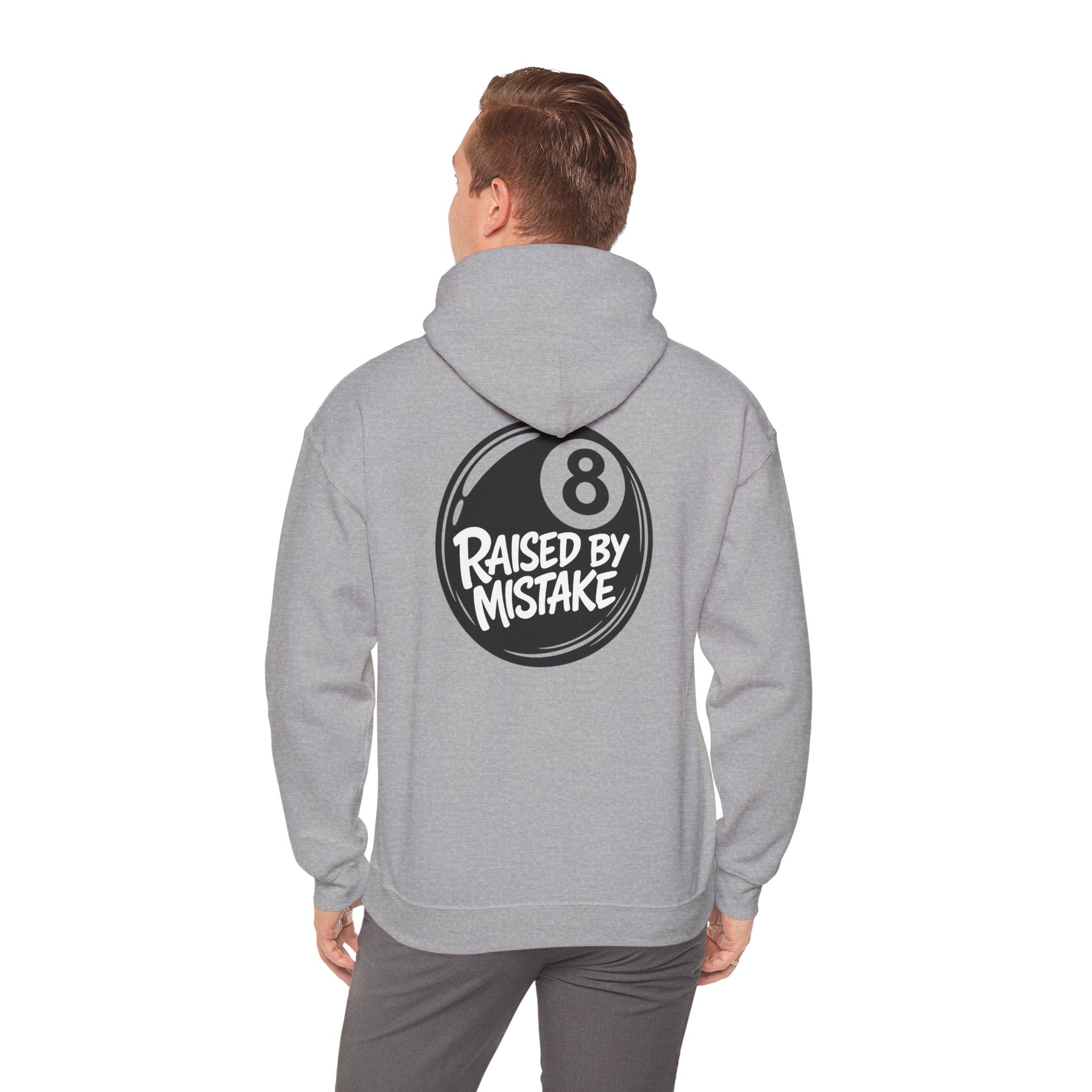Raised By Mistake 8-Ball Hoodie – Funny Retro Pool Graphic Sweatshirt