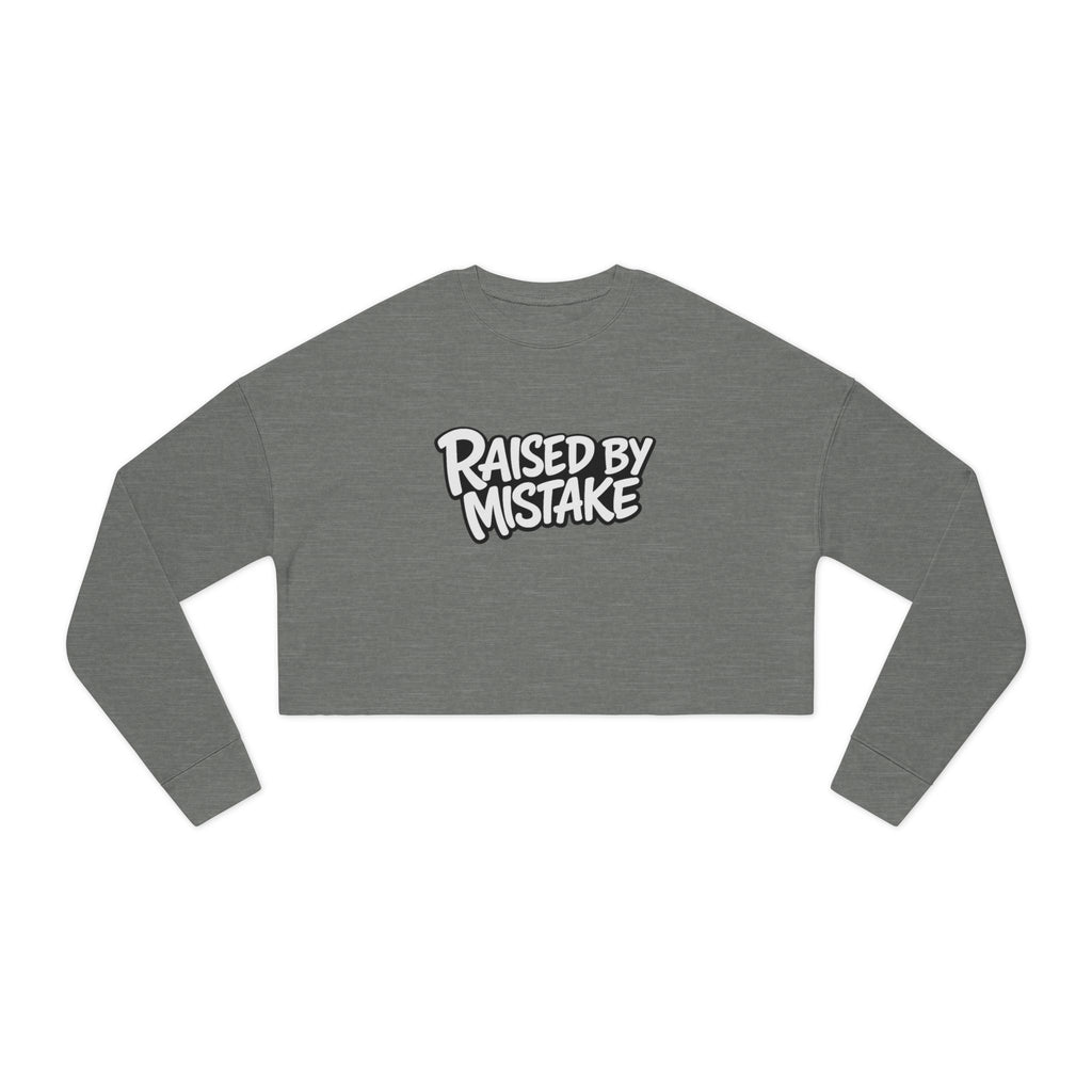 Cropped Sweatshirt — 'Raised by Mistake' Cherry Graphic