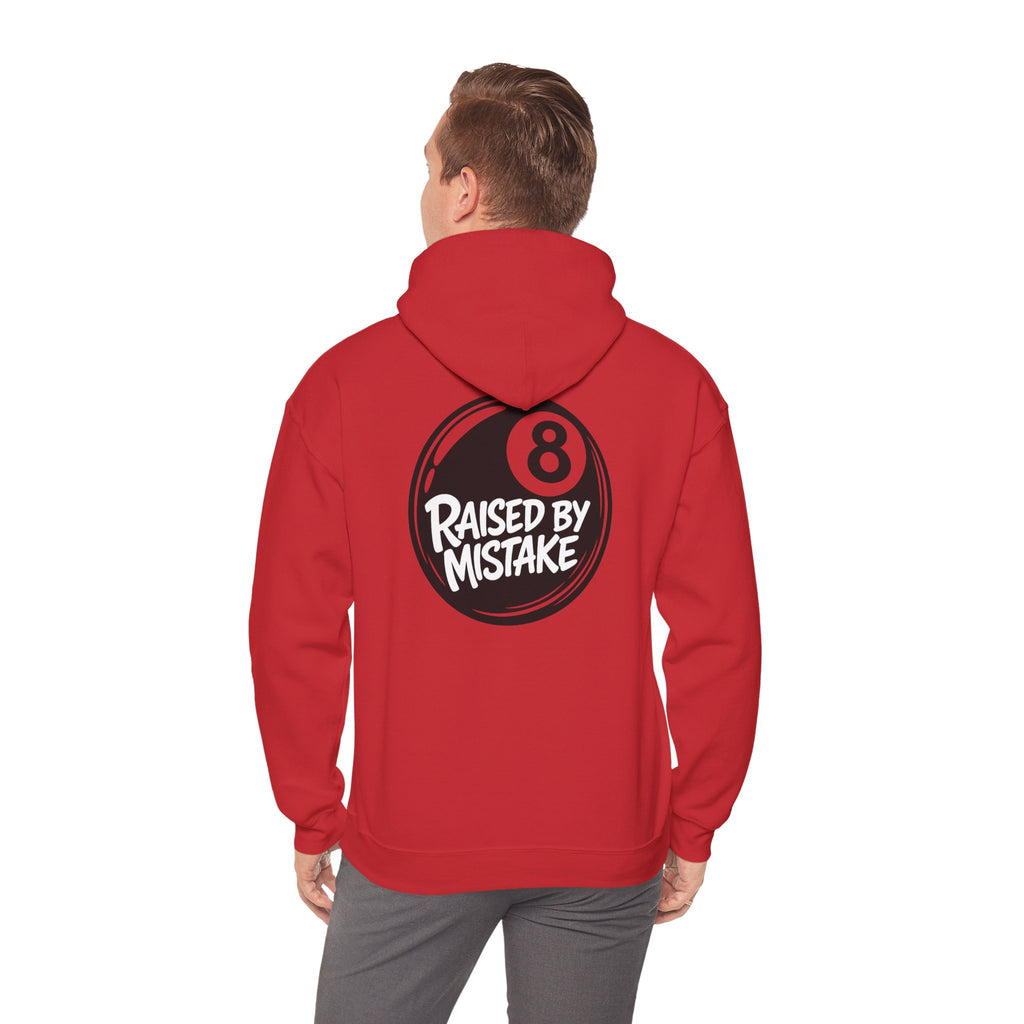 Raised By Mistake 8-Ball Hoodie – Funny Retro Pool Graphic Sweatshirt
