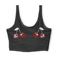 Cherry Graphic Sports Bra — Playful Red Cherries Design