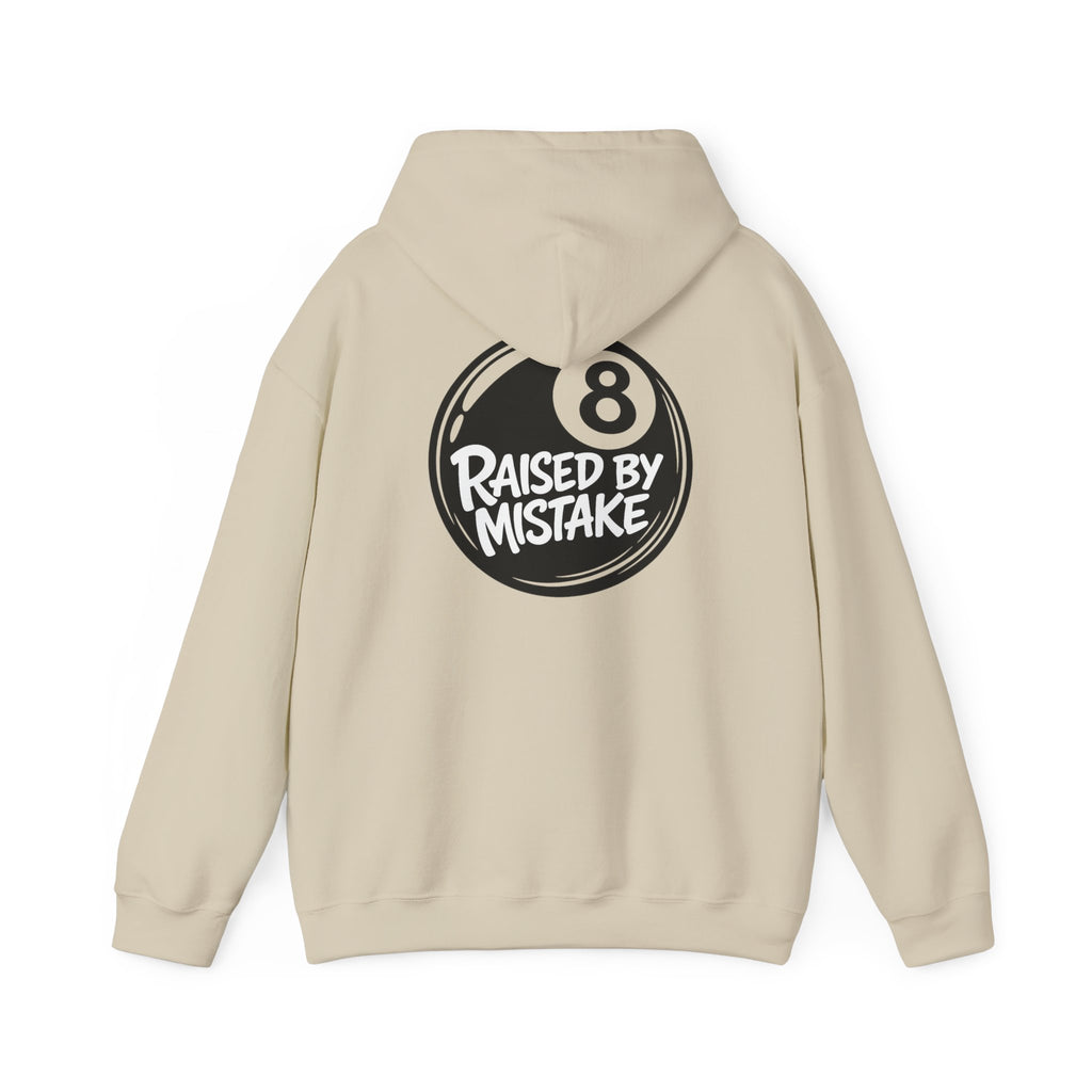 Raised By Mistake 8-Ball Hoodie – Funny Retro Pool Graphic Sweatshirt