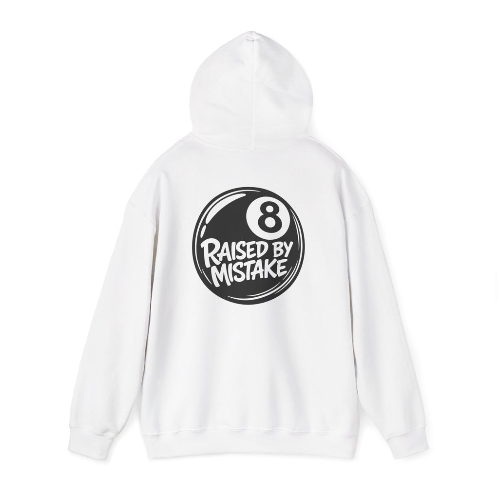 Raised By Mistake 8-Ball Hoodie – Funny Retro Pool Graphic Sweatshirt