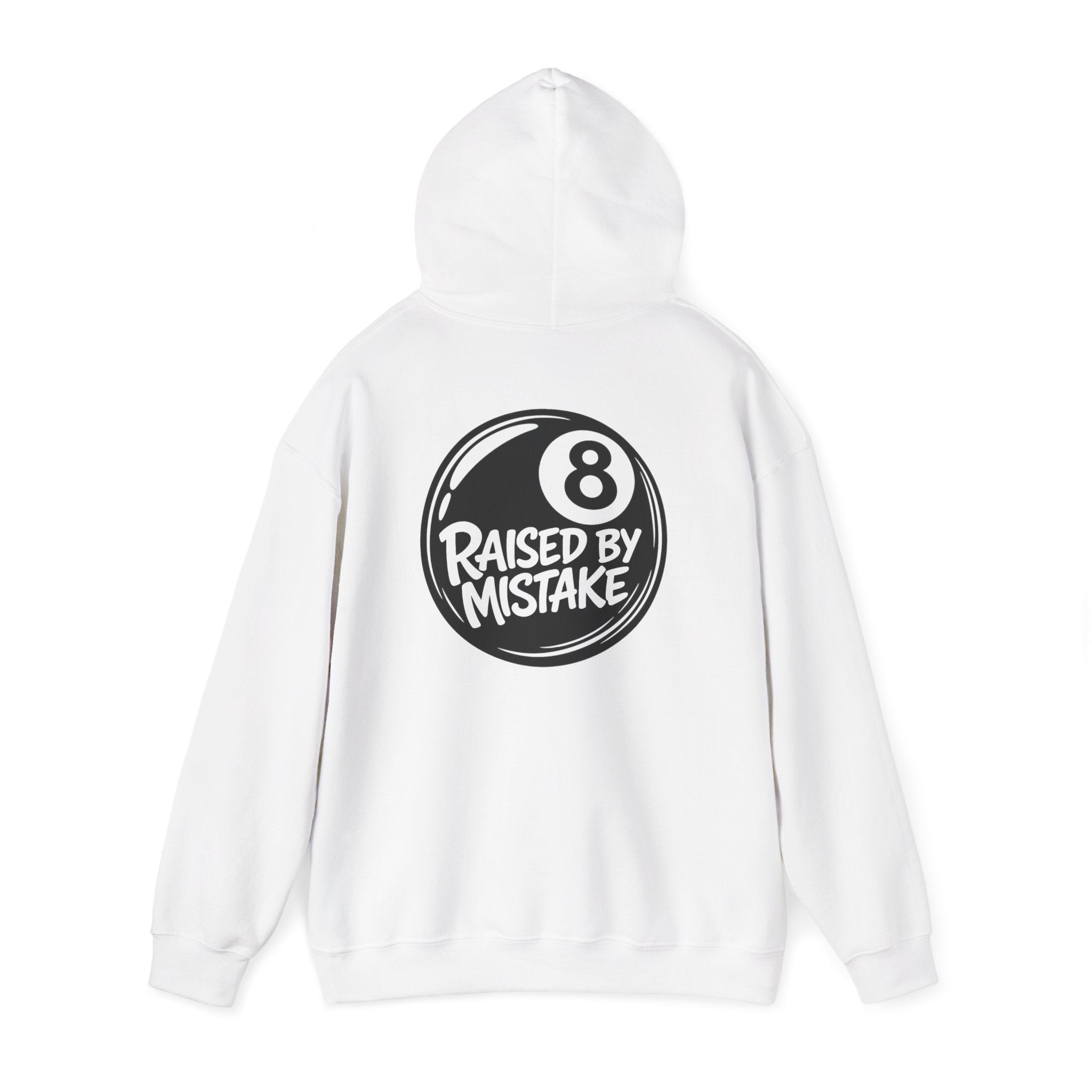 Raised By Mistake 8-Ball Hoodie – Funny Retro Pool Graphic Sweatshirt