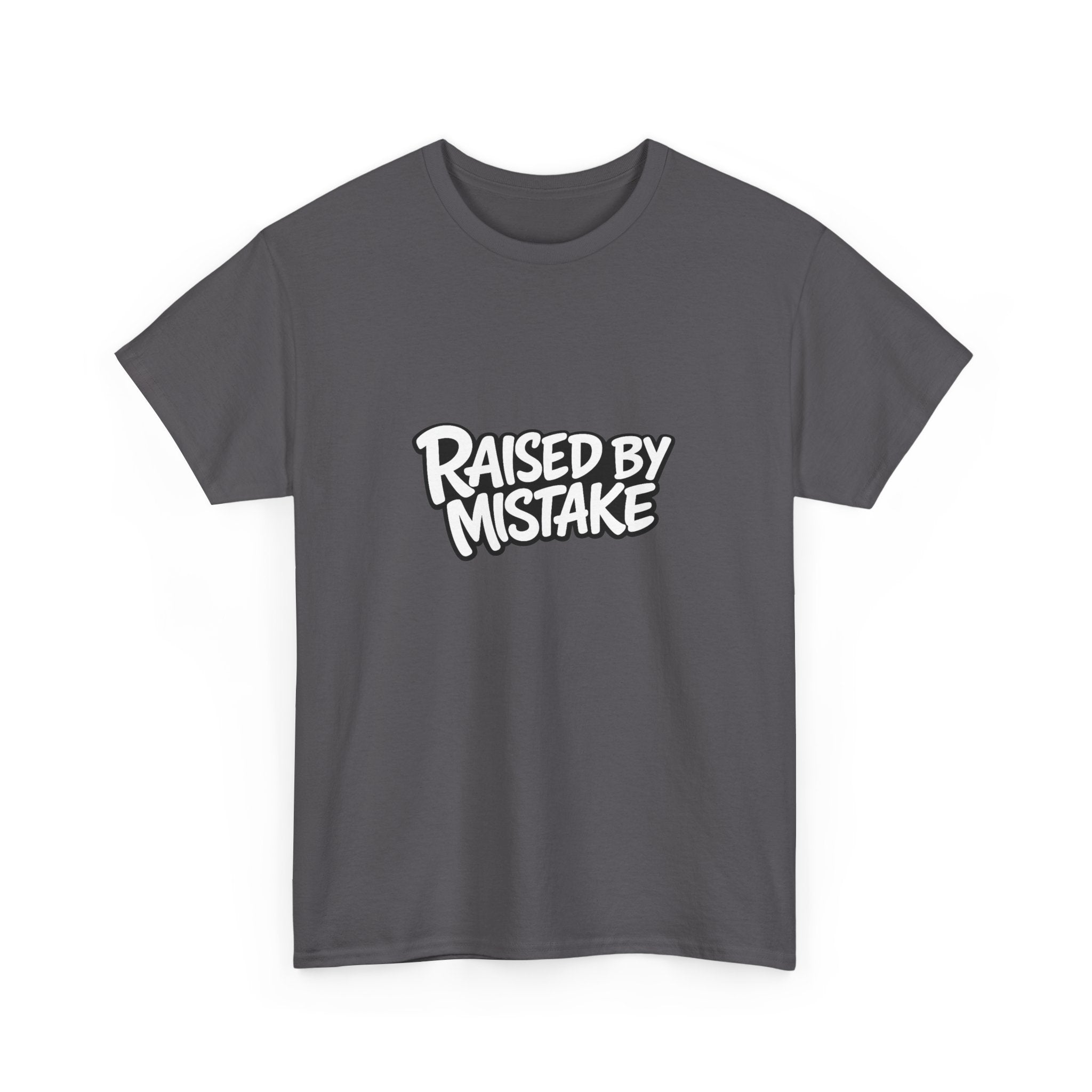 Raised By Mistake Cherry Tee — Graphic Black Cotton T-Shirt