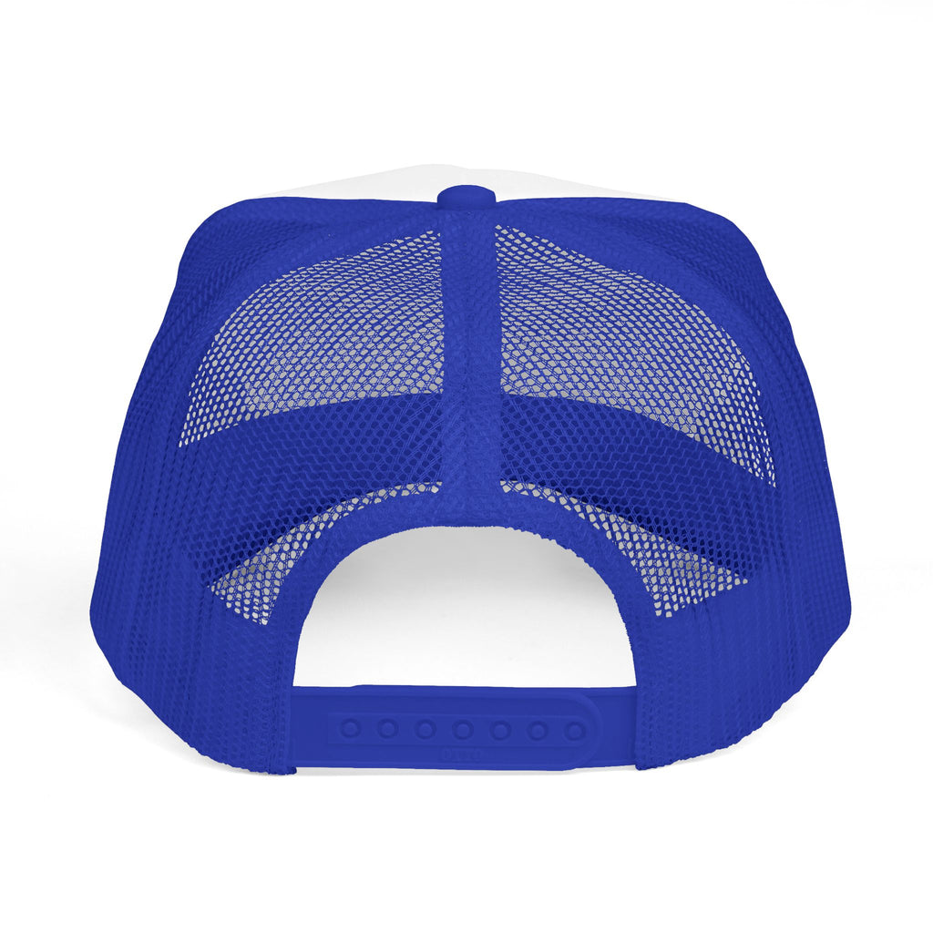 Trucker Cap — "Raised by Mistake" 8-Ball Retro Mesh Hat