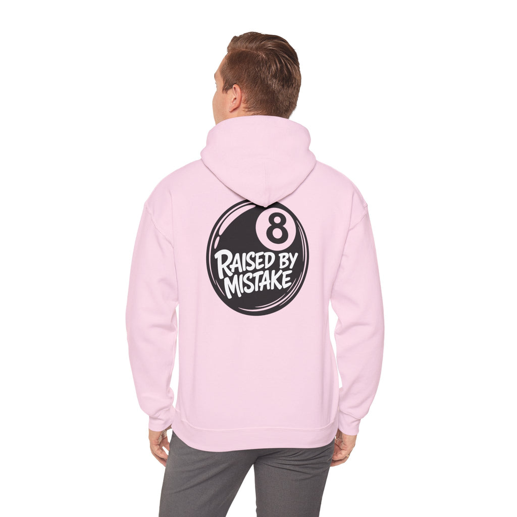 Raised By Mistake 8-Ball Hoodie – Funny Retro Pool Graphic Sweatshirt