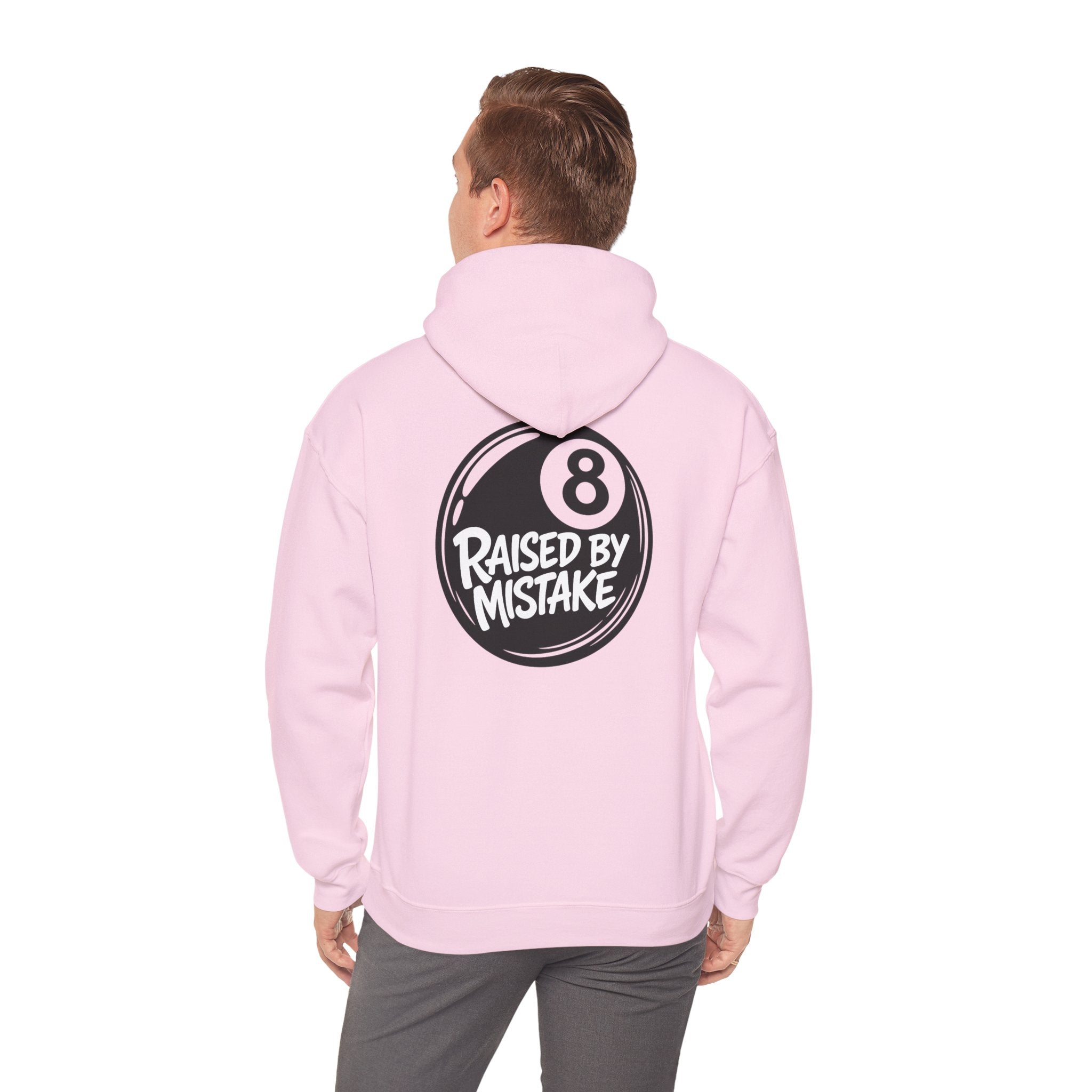Raised By Mistake 8-Ball Hoodie – Funny Retro Pool Graphic Sweatshirt