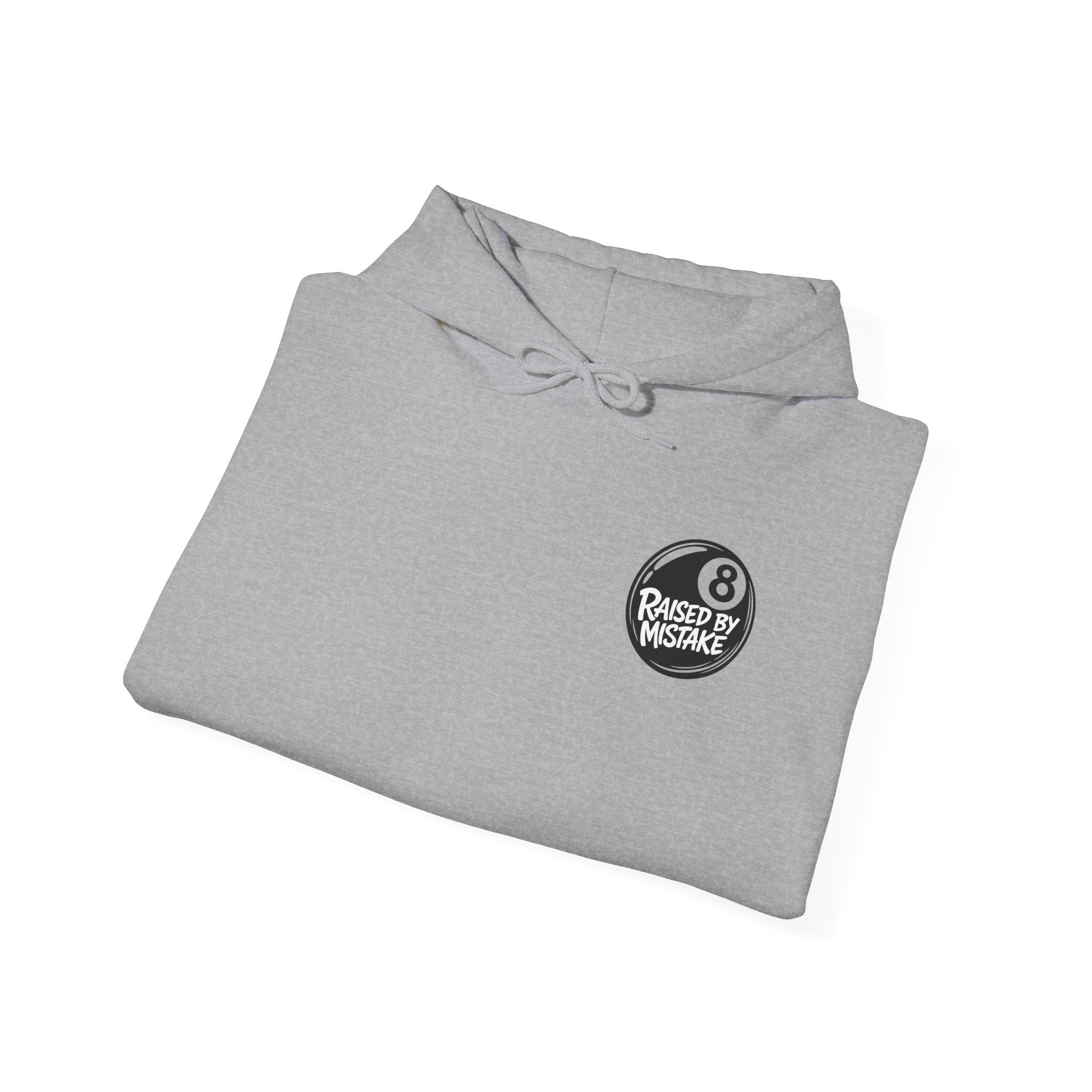 Raised By Mistake 8-Ball Hoodie – Funny Retro Pool Graphic Sweatshirt