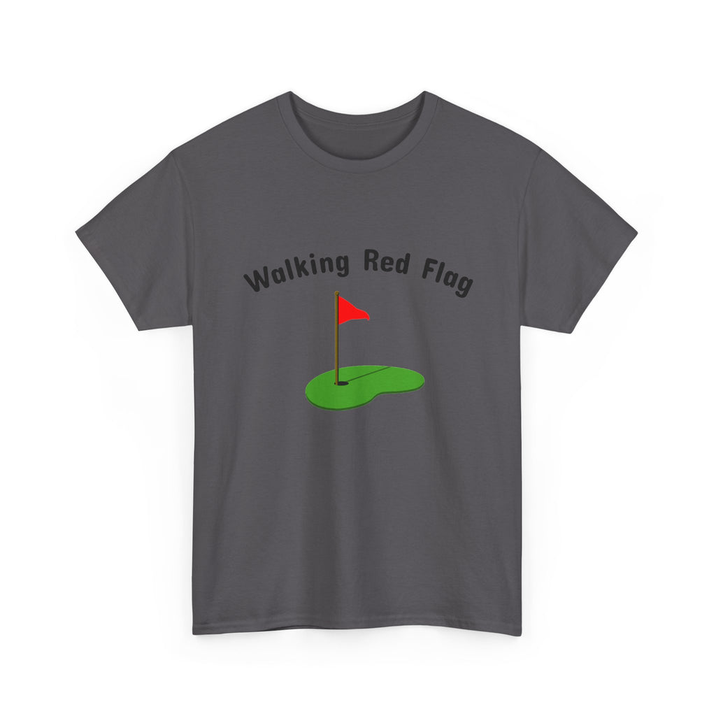 Walking Red Flag Golf Tee — "Raised By Mistake" 8-Ball Graphic Shirt