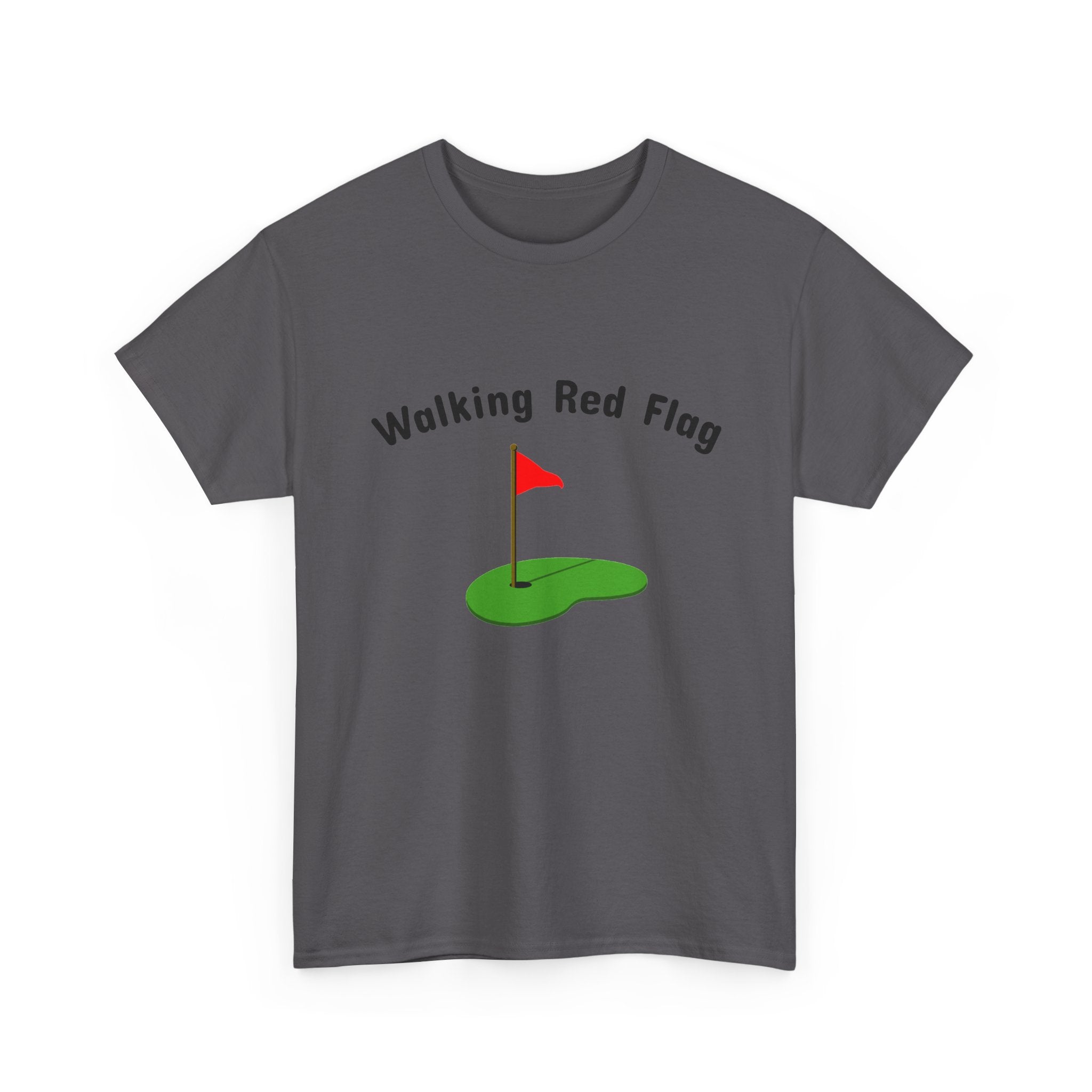 Walking Red Flag Golf Tee — "Raised By Mistake" 8-Ball Graphic Shirt