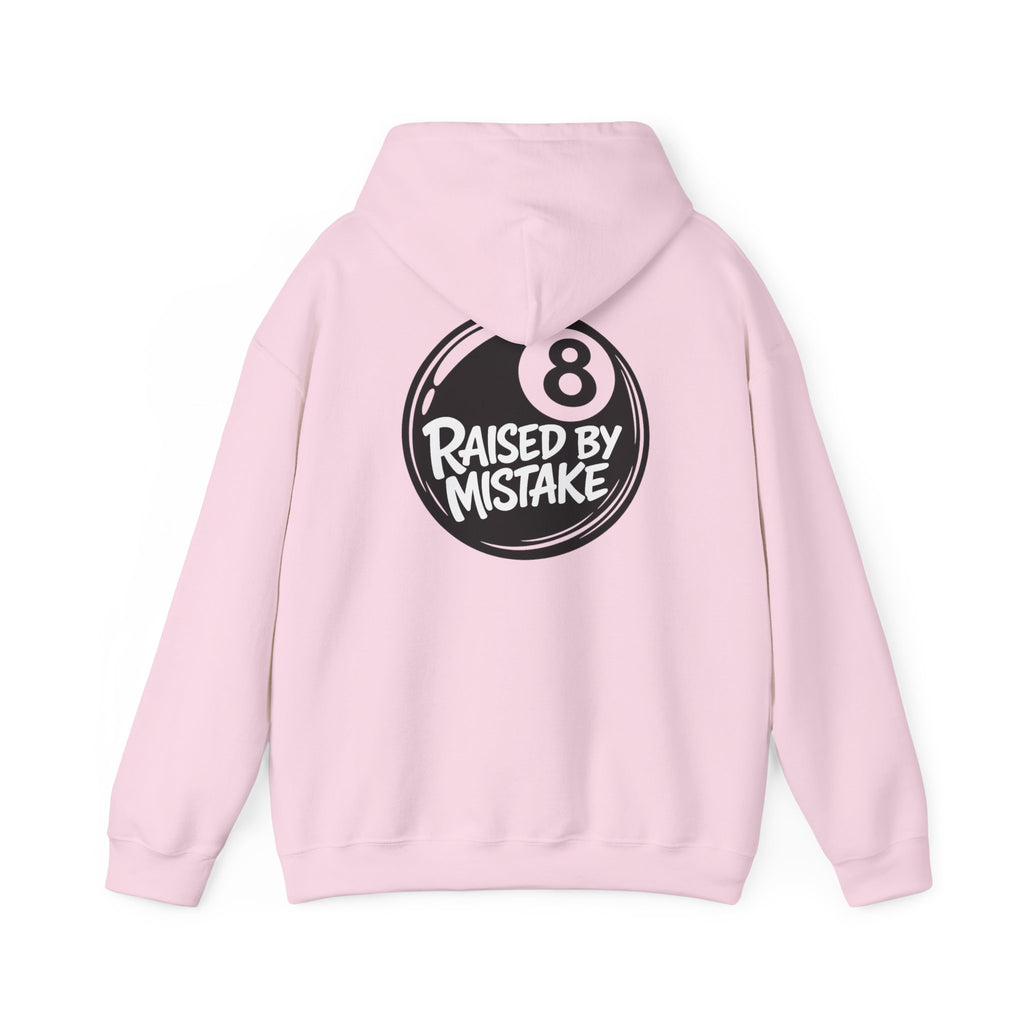 Raised By Mistake 8-Ball Hoodie – Funny Retro Pool Graphic Sweatshirt