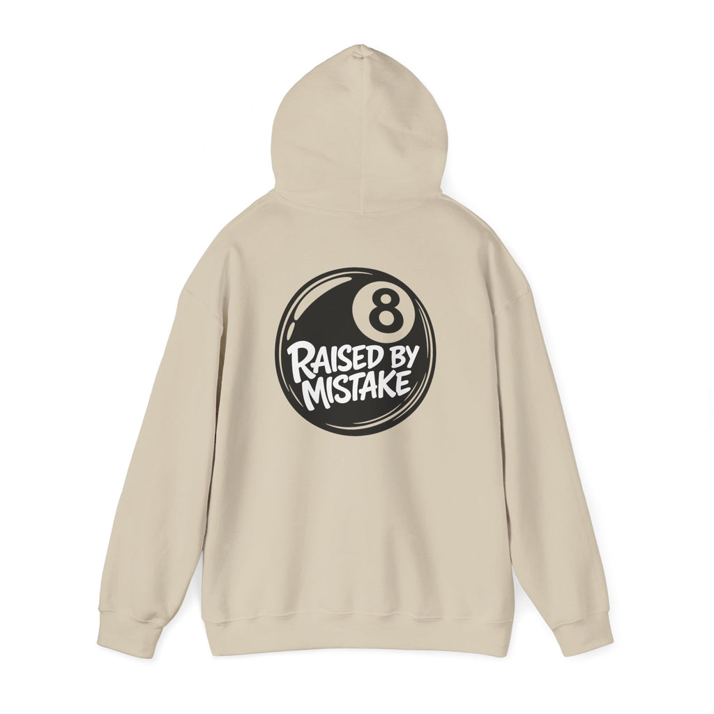 Raised By Mistake 8-Ball Hoodie – Funny Retro Pool Graphic Sweatshirt