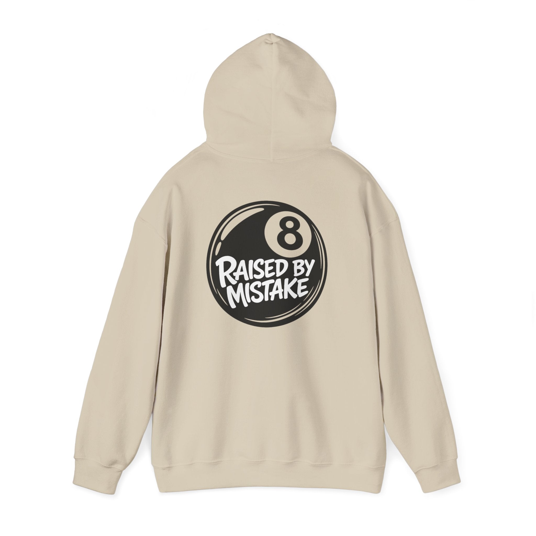Raised By Mistake 8-Ball Hoodie – Funny Retro Pool Graphic Sweatshirt