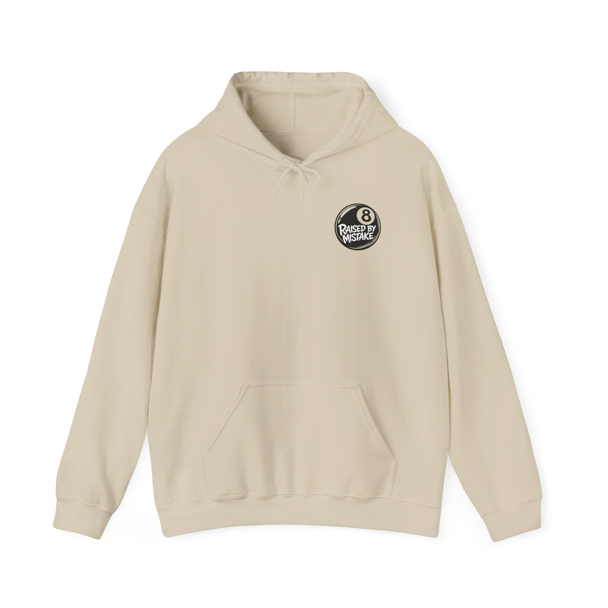 Raised By Mistake 8-Ball Hoodie – Funny Retro Pool Graphic Sweatshirt