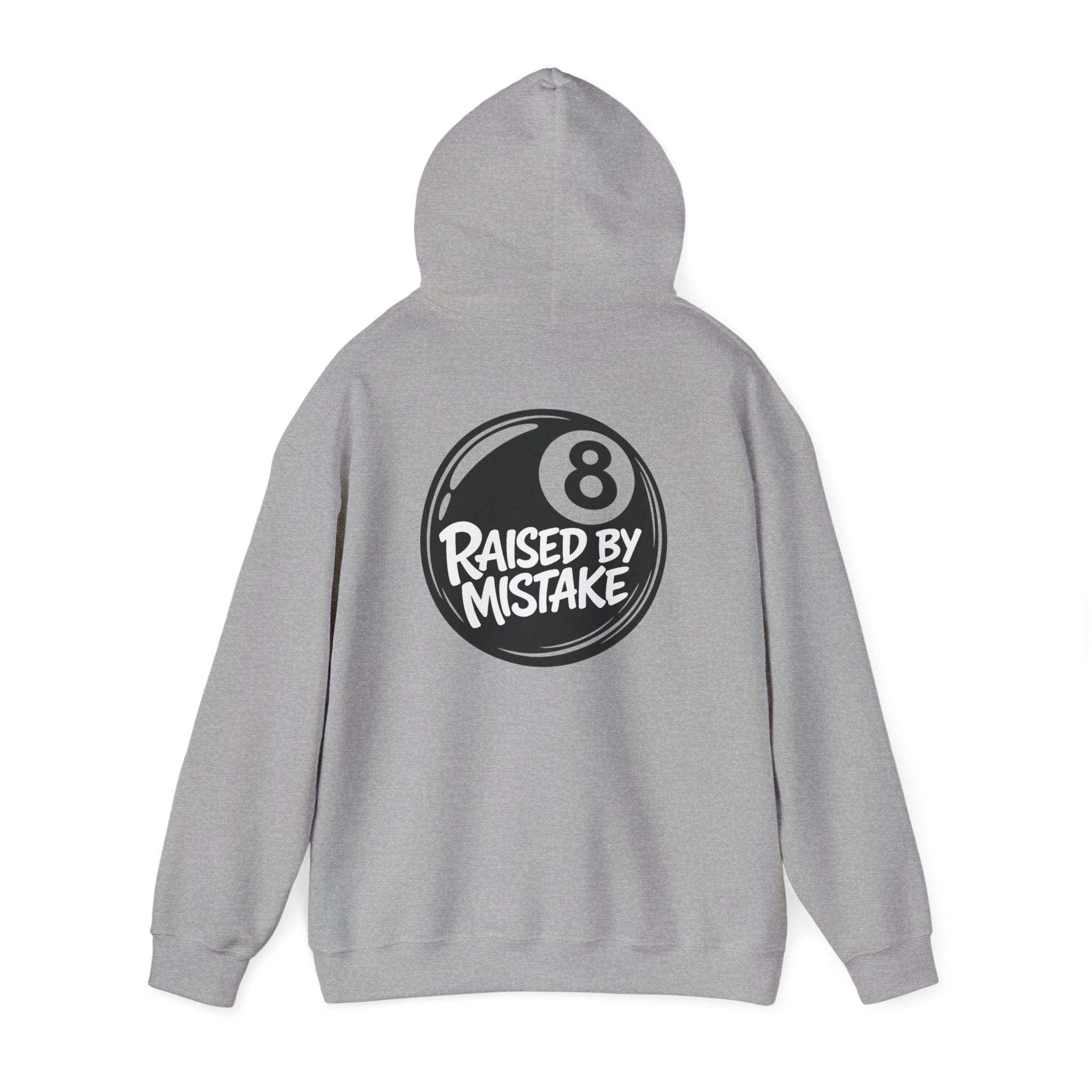 Raised By Mistake 8-Ball Hoodie – Funny Retro Pool Graphic Sweatshirt