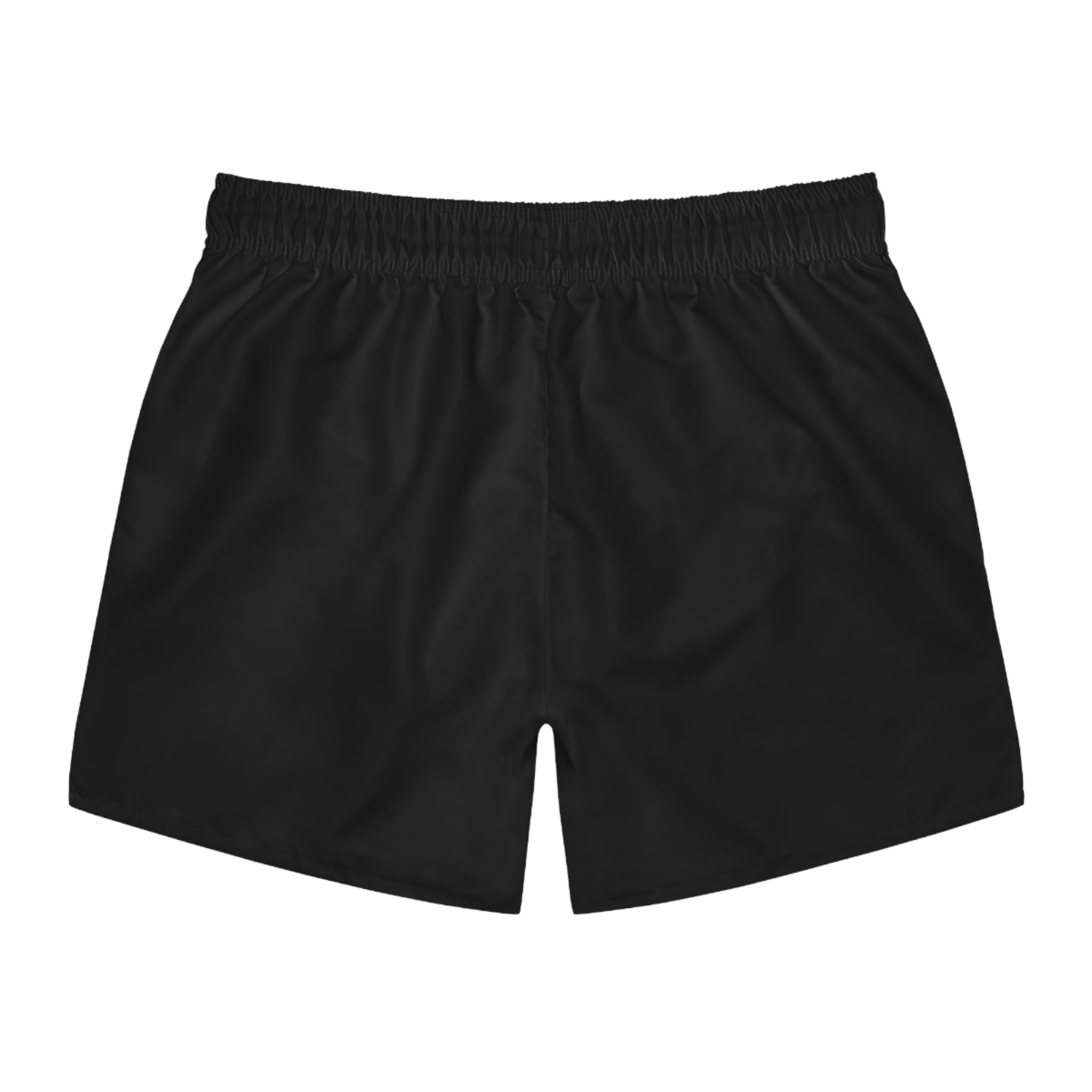 Swim Trunks — "Raised By Mistake" 8-Ball Black Men's Swim Shorts