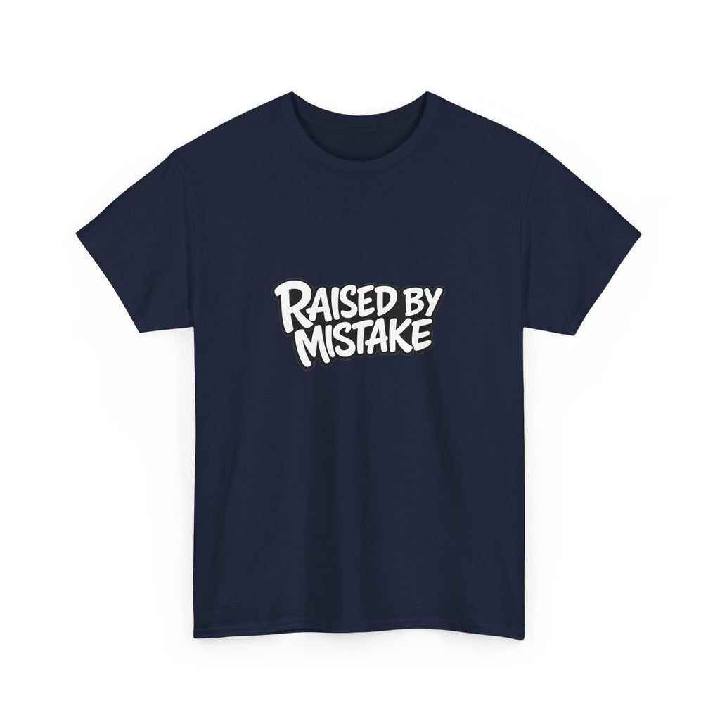 Raised By Mistake Cherry Tee — Graphic Black Cotton T-Shirt