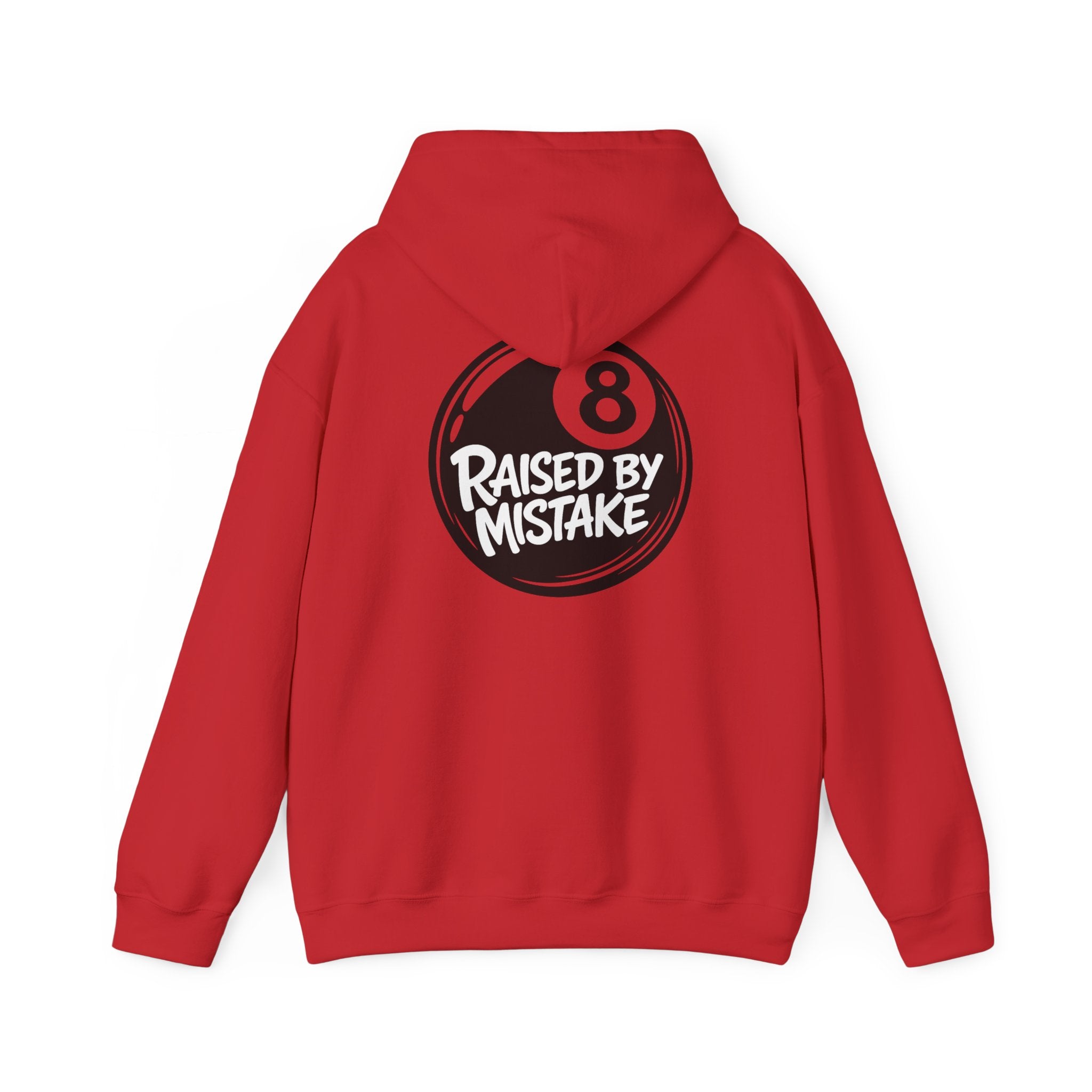 Raised By Mistake 8-Ball Hoodie – Funny Retro Pool Graphic Sweatshirt