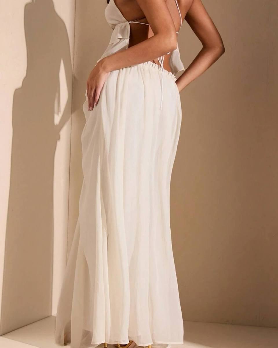 Halter Backless Top & Maxi Skirt Set