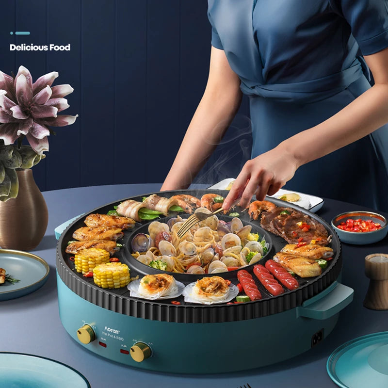 2-in-1 Hot Pot & BBQ Grill